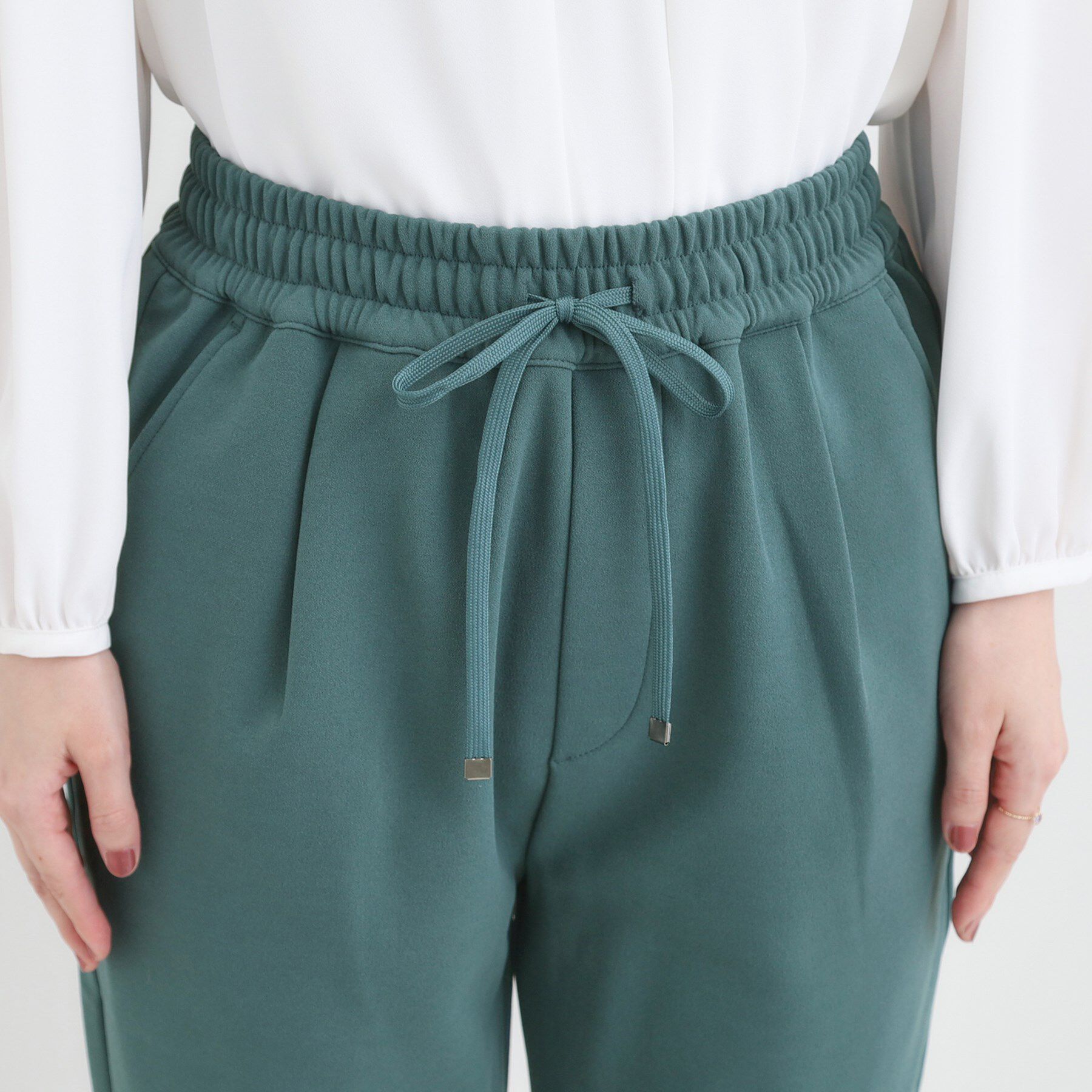 SHOO･LA･RUE「【S-LL/股上深め】裏起毛スマートイージーパンツ」|その他|