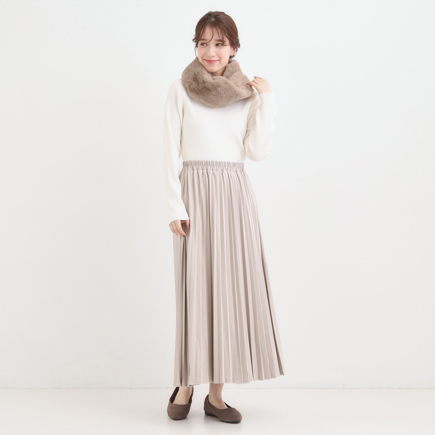 SHOO･LA･RUE「フェイクファースヌード」|ストール|