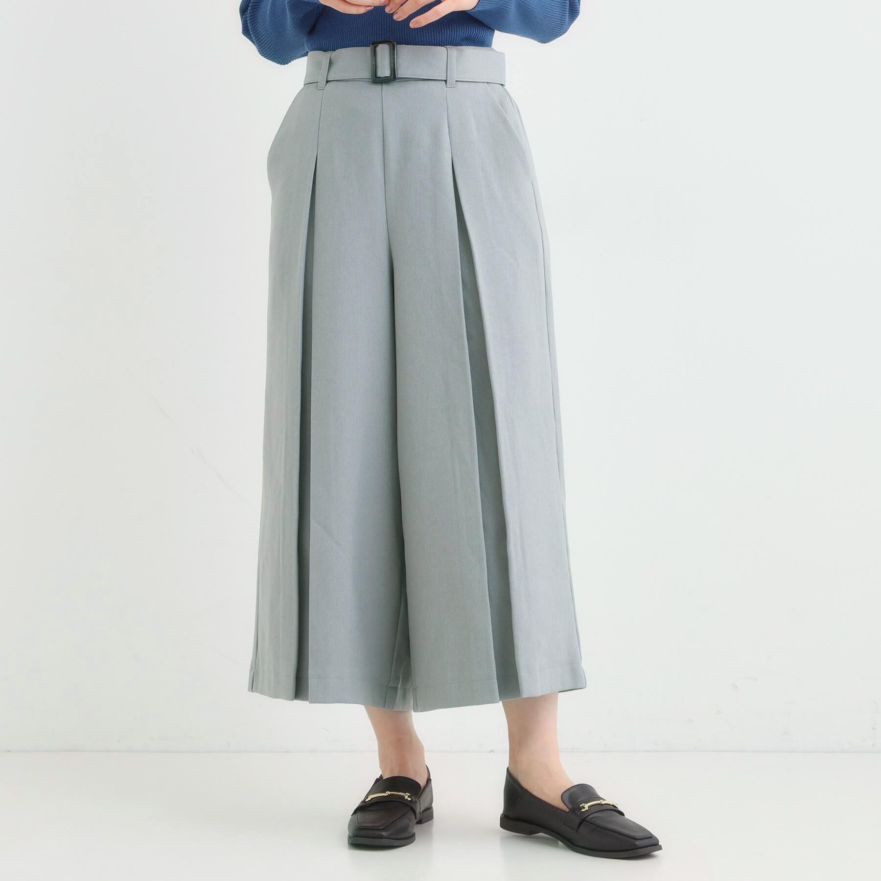 SHOO･LA･RUE「【着丈選べる/S-LL】大人のきれいめスタイルに ベルト付きワイドパンツ」|その他|