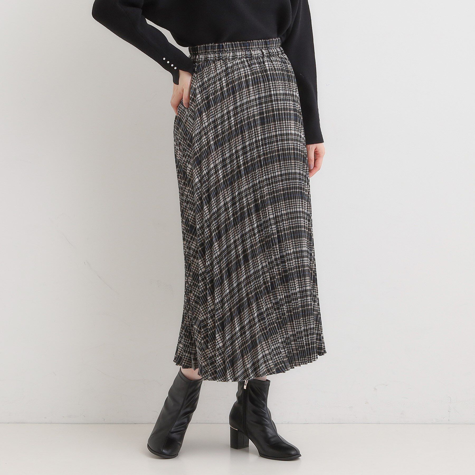 SHOO･LA･RUE「チェックプリーツスカート」|スカート|