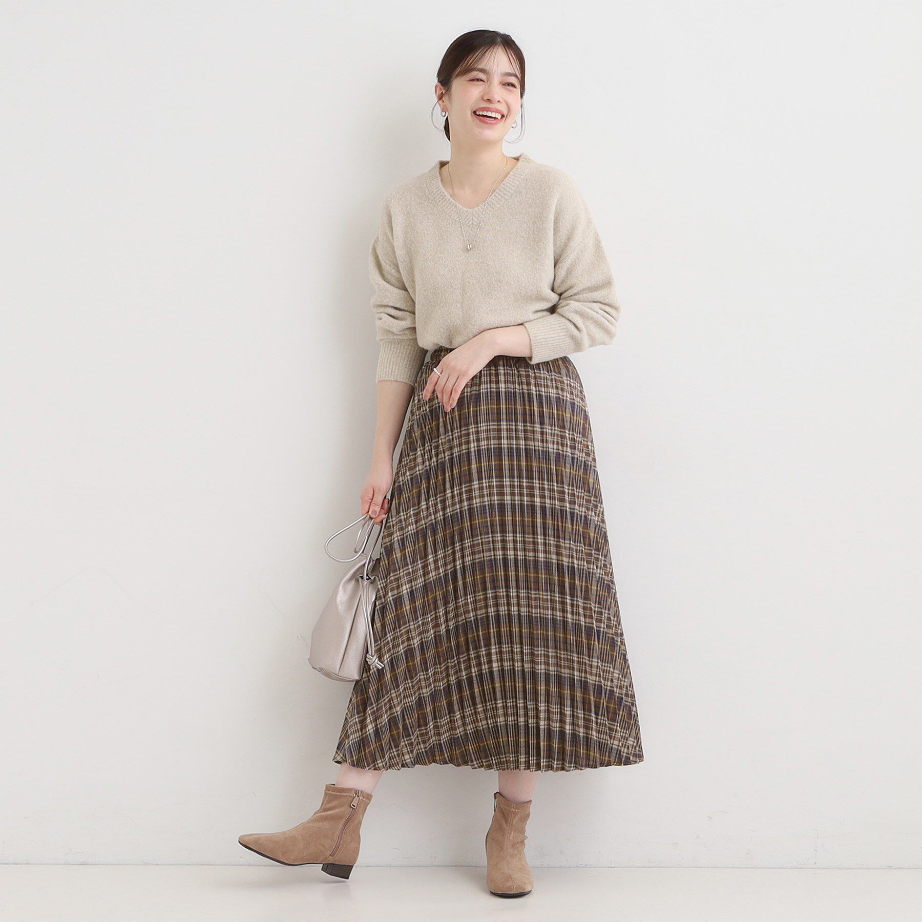 SHOO･LA･RUE「チェックプリーツスカート」|スカート|