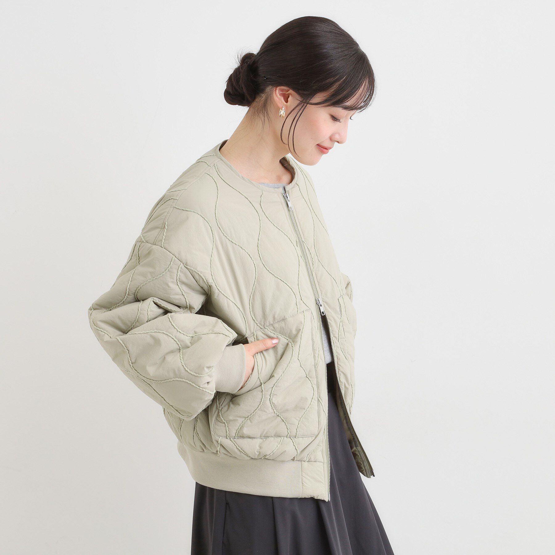 SHOO･LA･RUE「モールキルティング中綿ブルゾン」|ブルゾン・スタジャン|