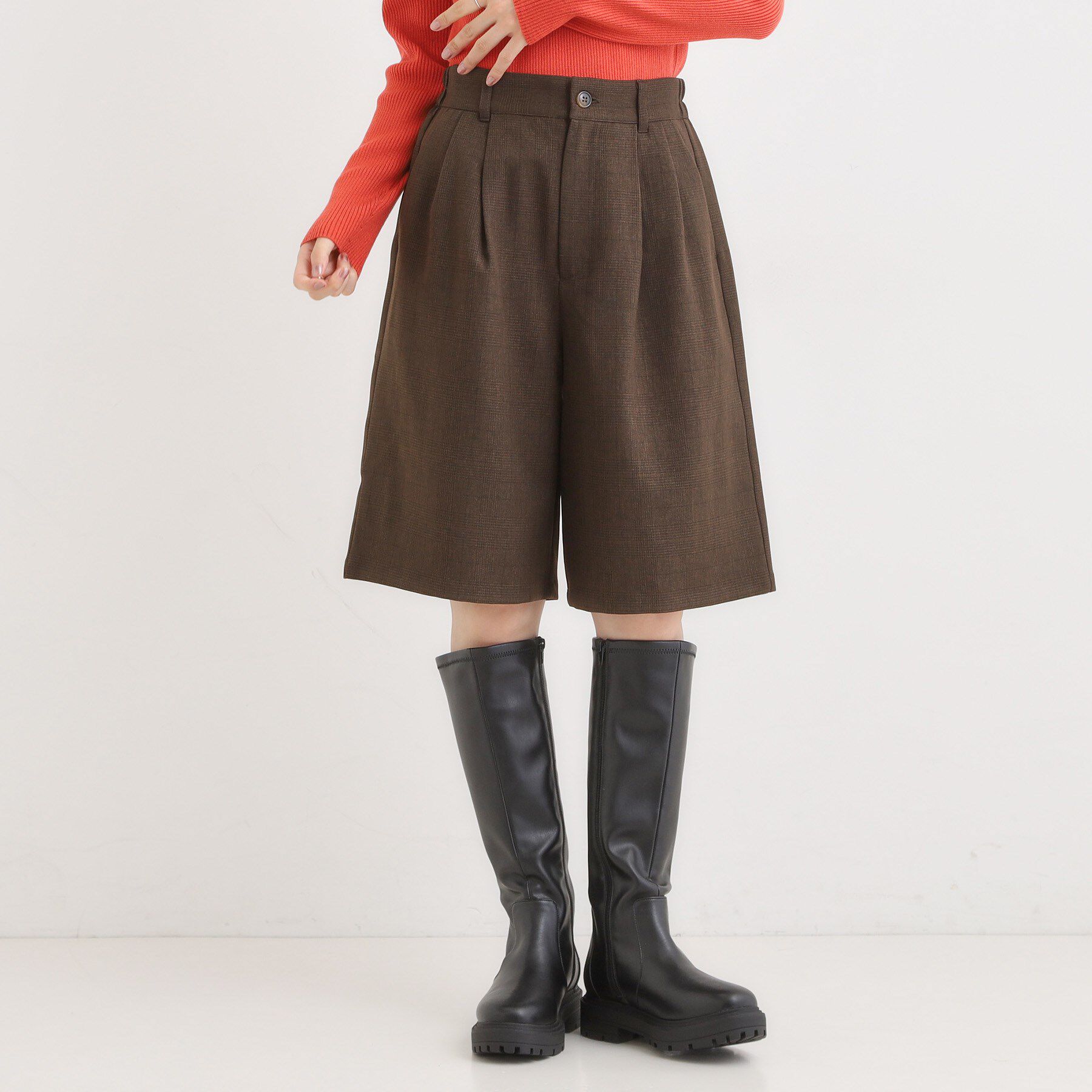 SHOO･LA･RUE「【セットアップ可】チェック柄タックハーフパンツ」|その他|