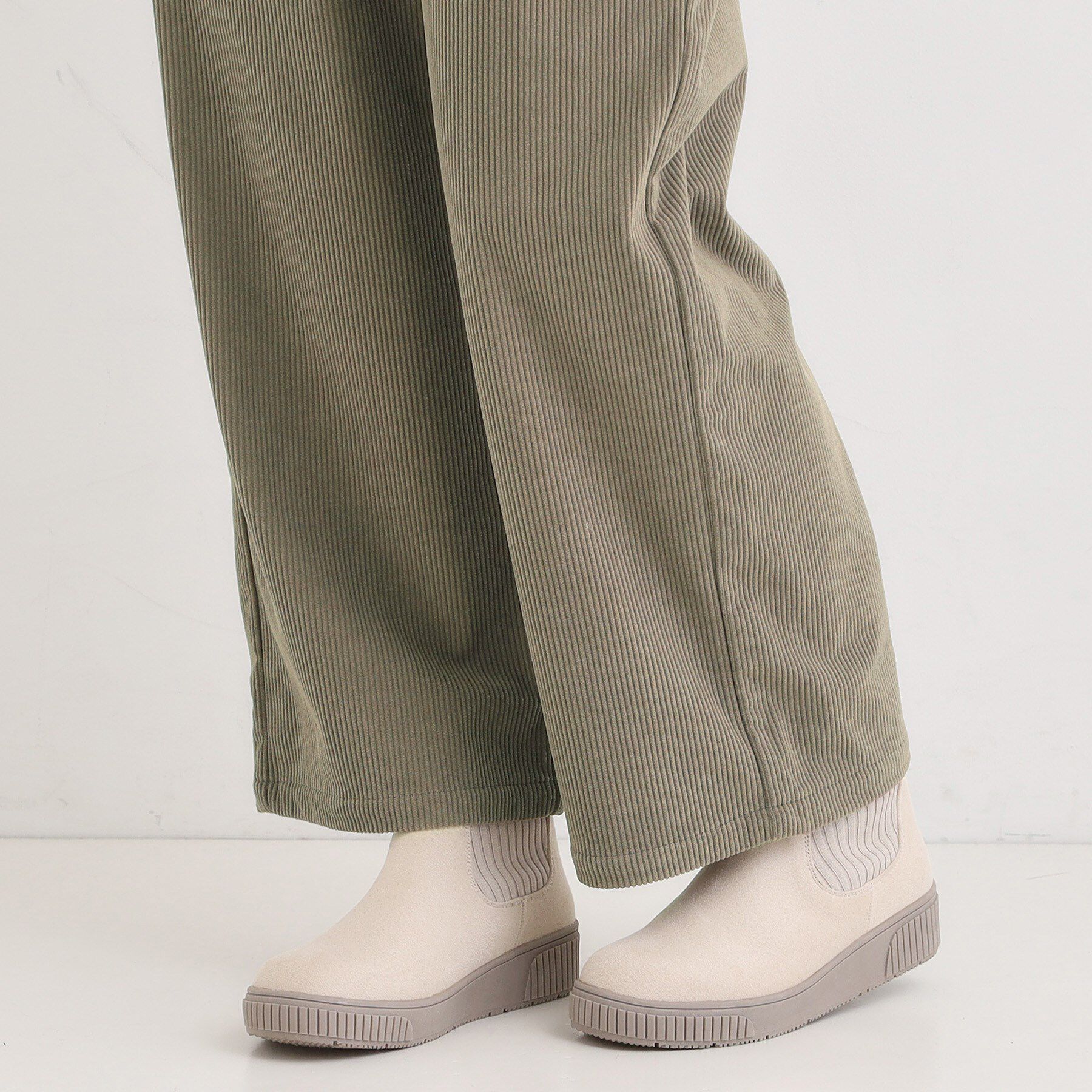 SHOO･LA･RUE「【S-LL/洗濯機可/裏起毛】あったかコーデュロイ ワイドパンツ」|その他|