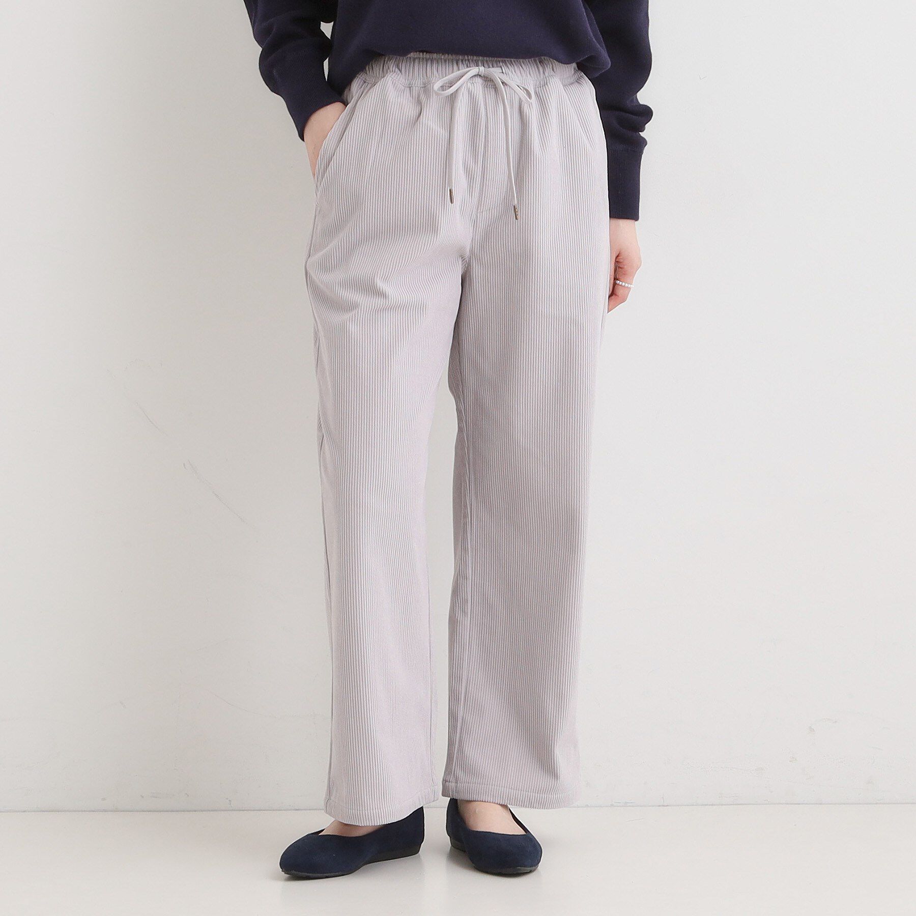 SHOO･LA･RUE「【S-LL/洗濯機可/裏起毛】あったかコーデュロイ ワイドパンツ」|その他|