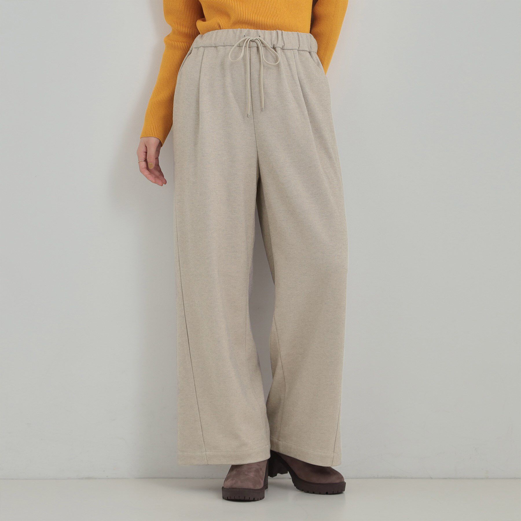 SHOO･LA･RUE「【あったか/S-LL】ゆるっとリラクシーに イージーワイドパンツ」|その他|