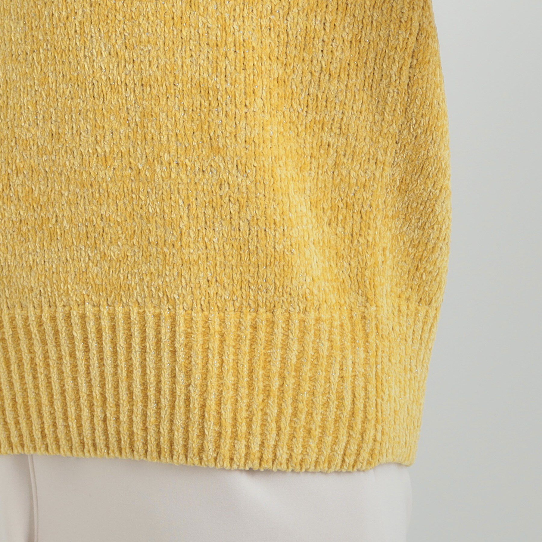 SHOO･LA･RUE「【S-LL】ほんのりラメで女性らしい ベロアモールモックネックニット」|ニット・セーター|