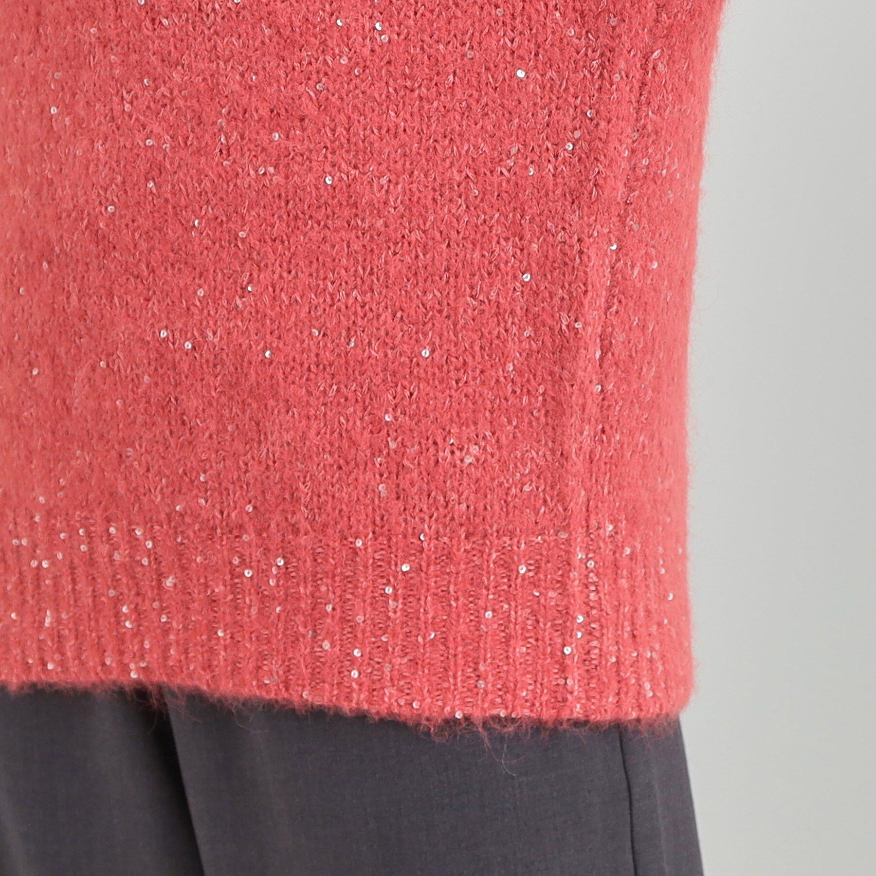 SHOO･LA･RUE「【洗濯機可/S-LL】上品にキラリと華やぐ スパンコールニット」|ニット・セーター|