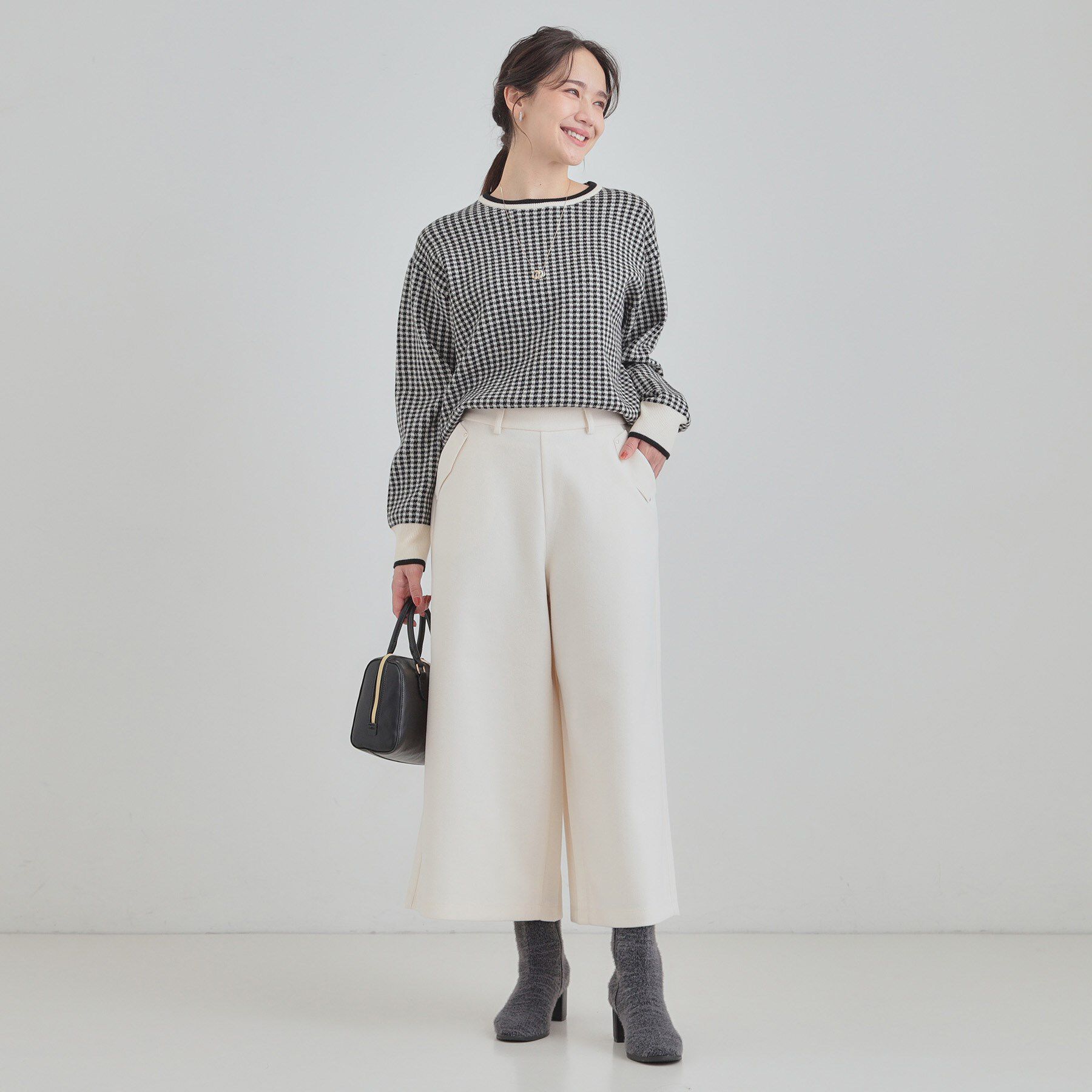 SHOO･LA･RUE「【あったか/S-LL】裏起毛ガウチョパンツ」|その他|