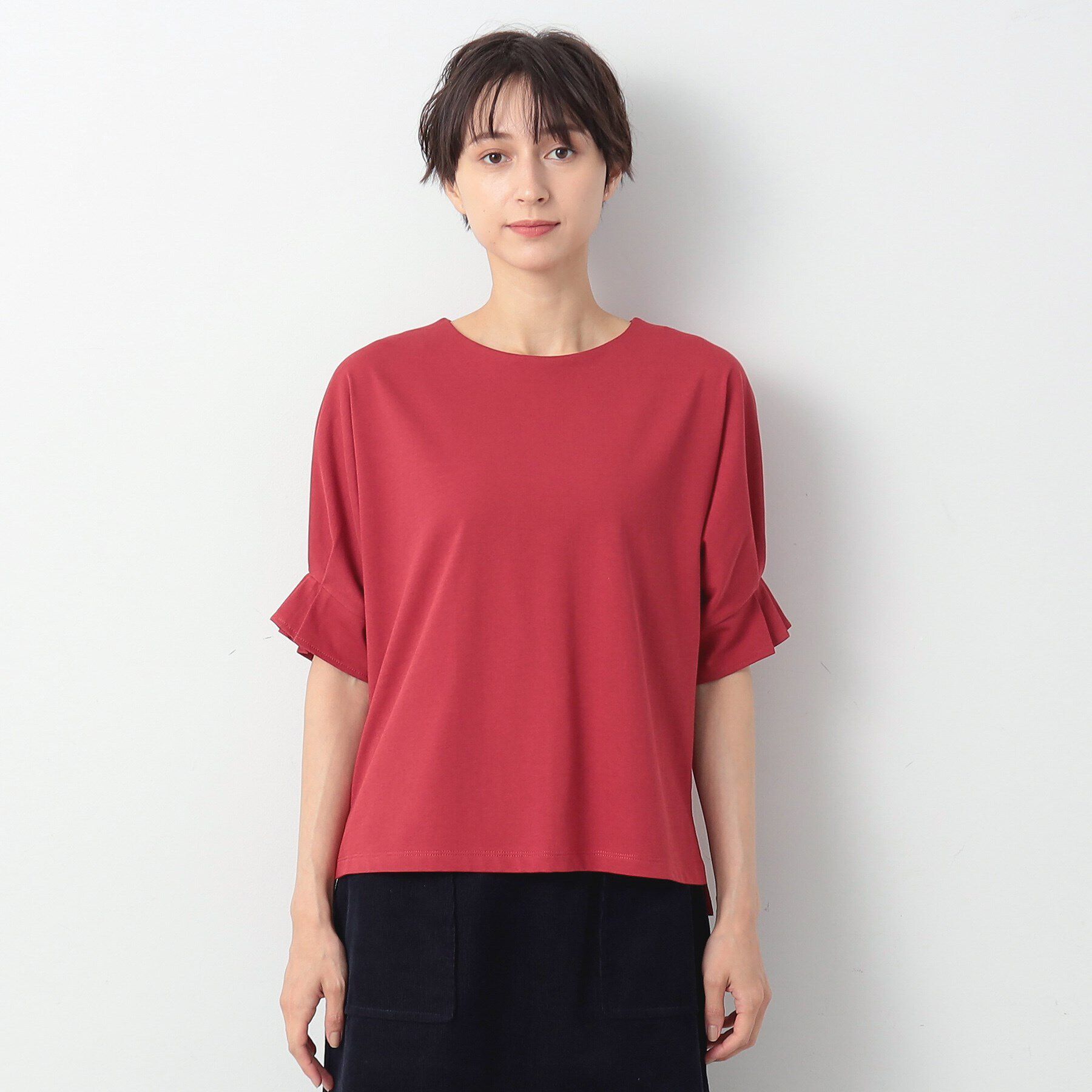 Dessin「【秋色登場・洗える】袖口タックカットソー（XS～L）」|Tシャツ・カットソー|