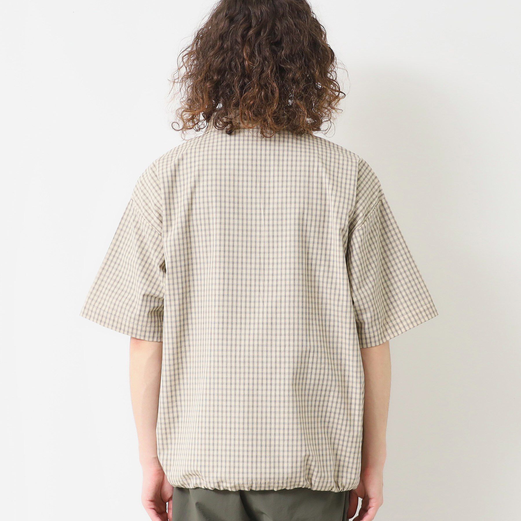 Dessin「【洗える】チェック柄ハーフスリーブブルゾン」|ブルゾン・スタジャン|