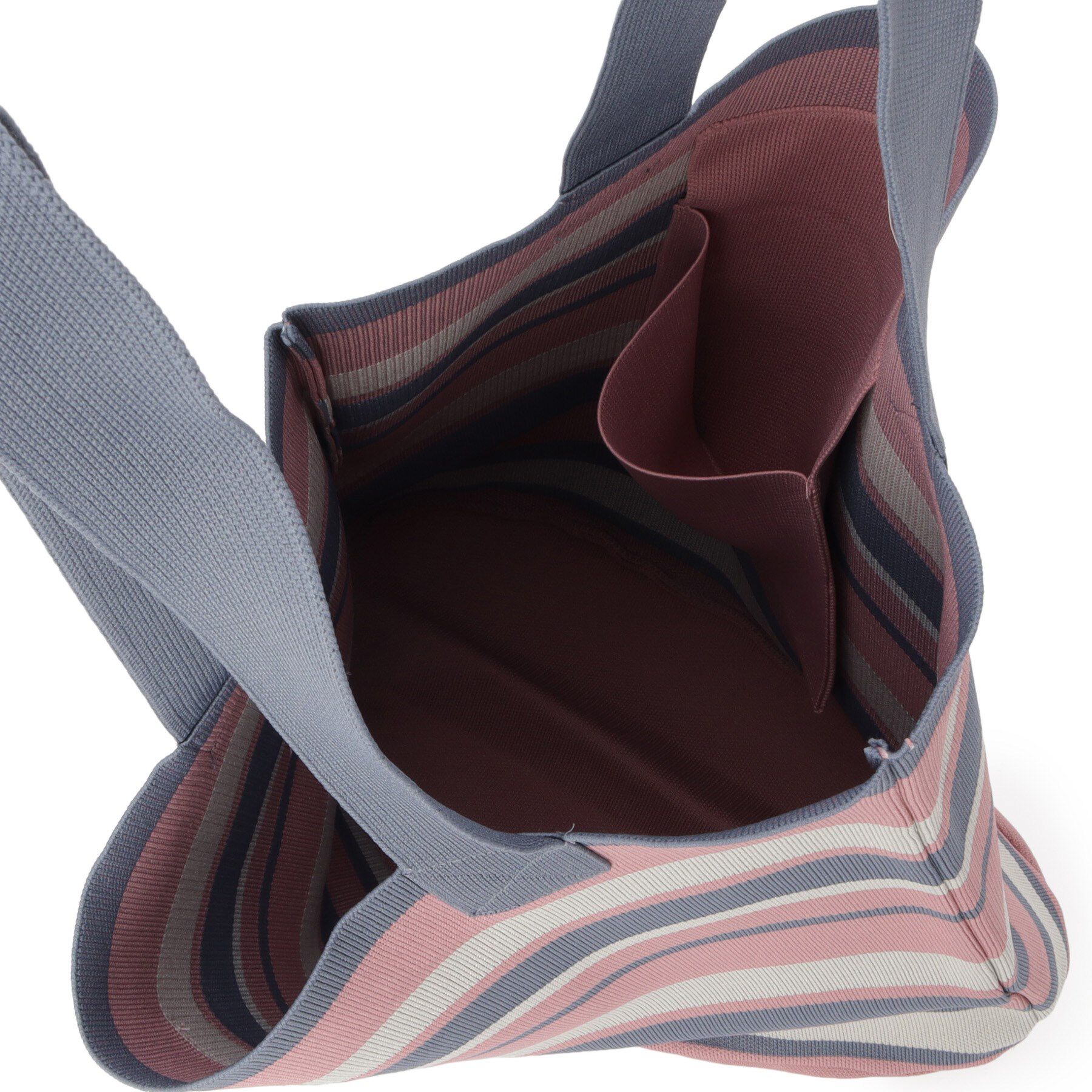 Dessin「【マシンウォッシャブル・A4収納可】ランダムボーダーニットBAG」|トートバッグ|