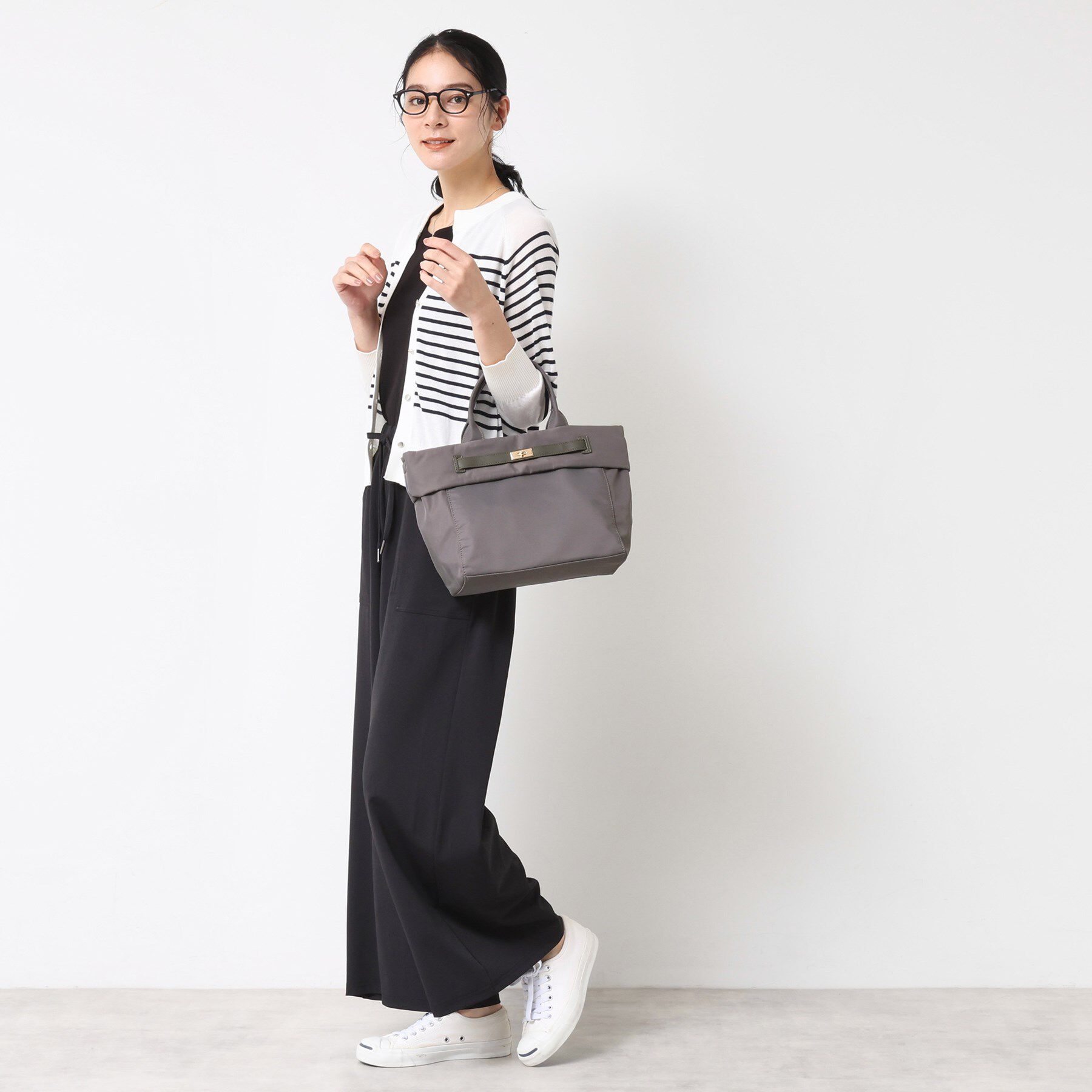 Dessin「【A4収納可・2WAY】ベルトデザインナイロン2WAYトート」|トートバッグ|