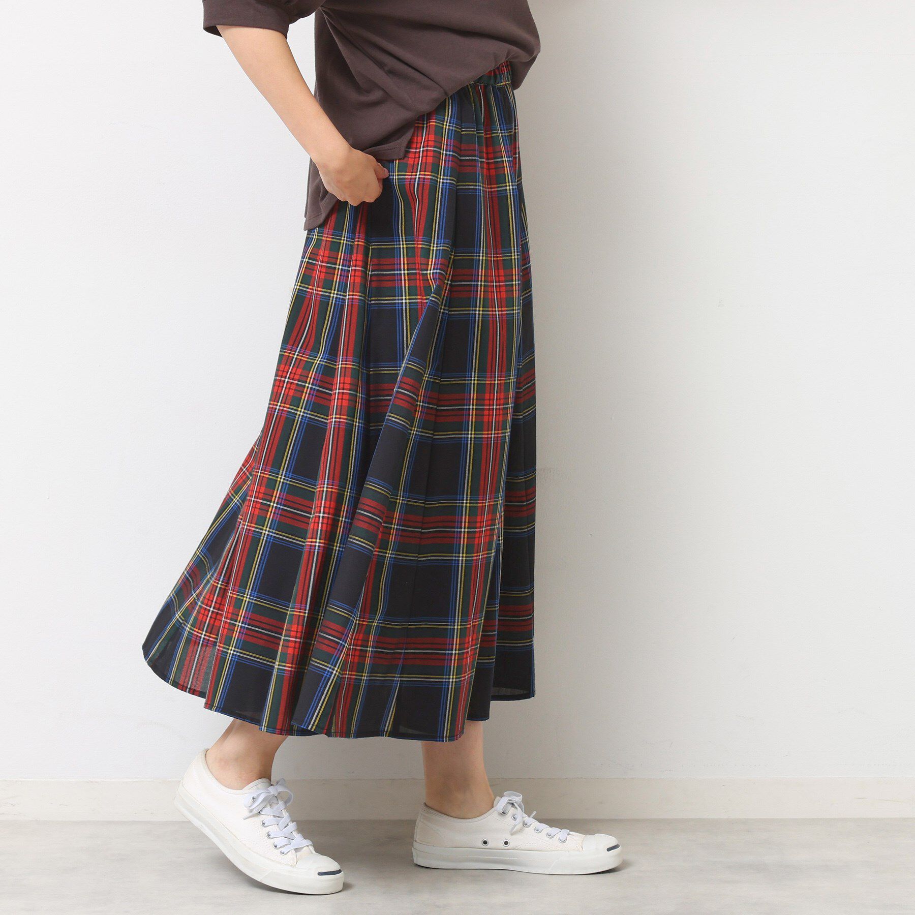 Dessin「【ウエストゴム/洗える】映えチェック柄スカート（XS~L）」|スカート|