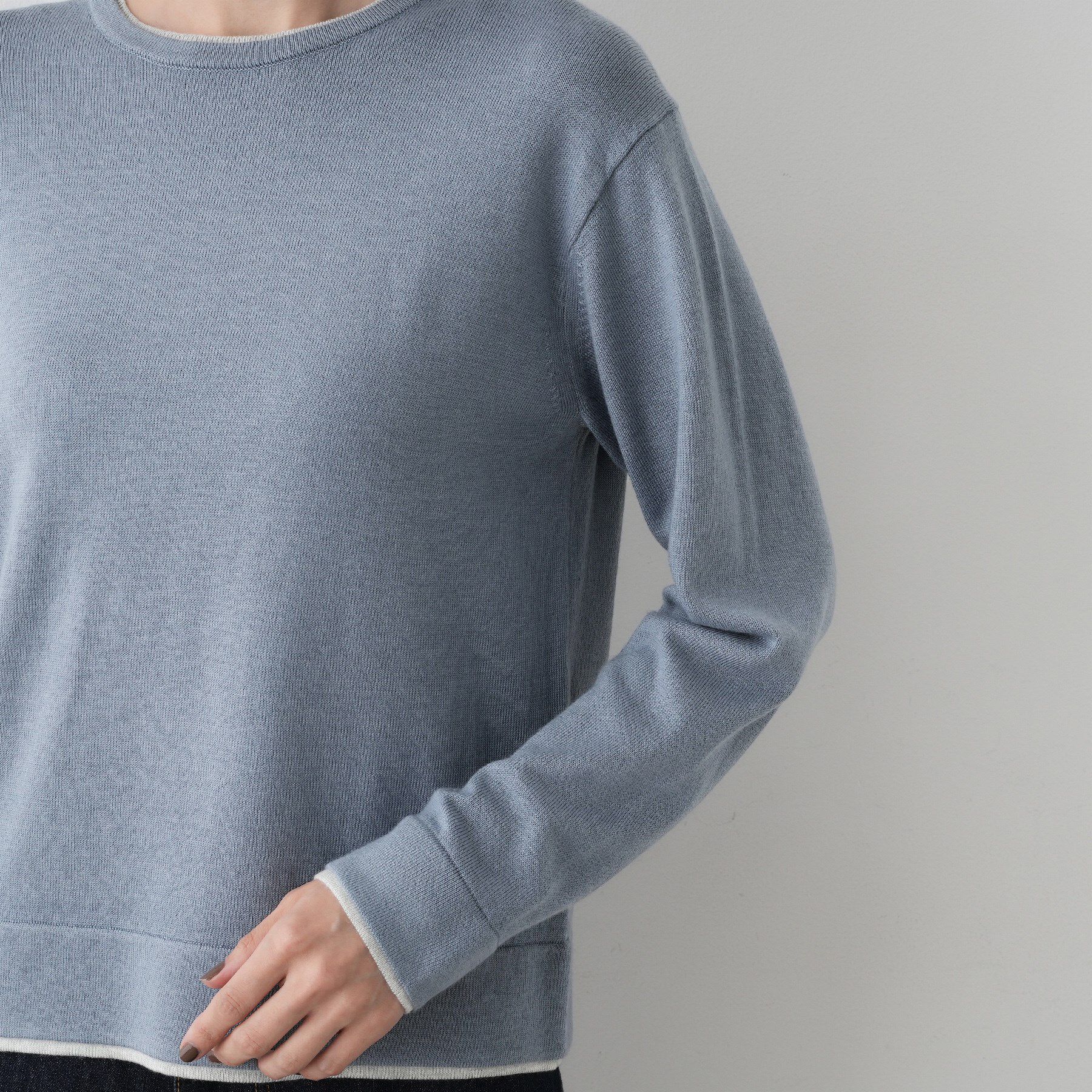 Dessin「【ユニセックス/洗える】バイカラーニット」|ニット・セーター|