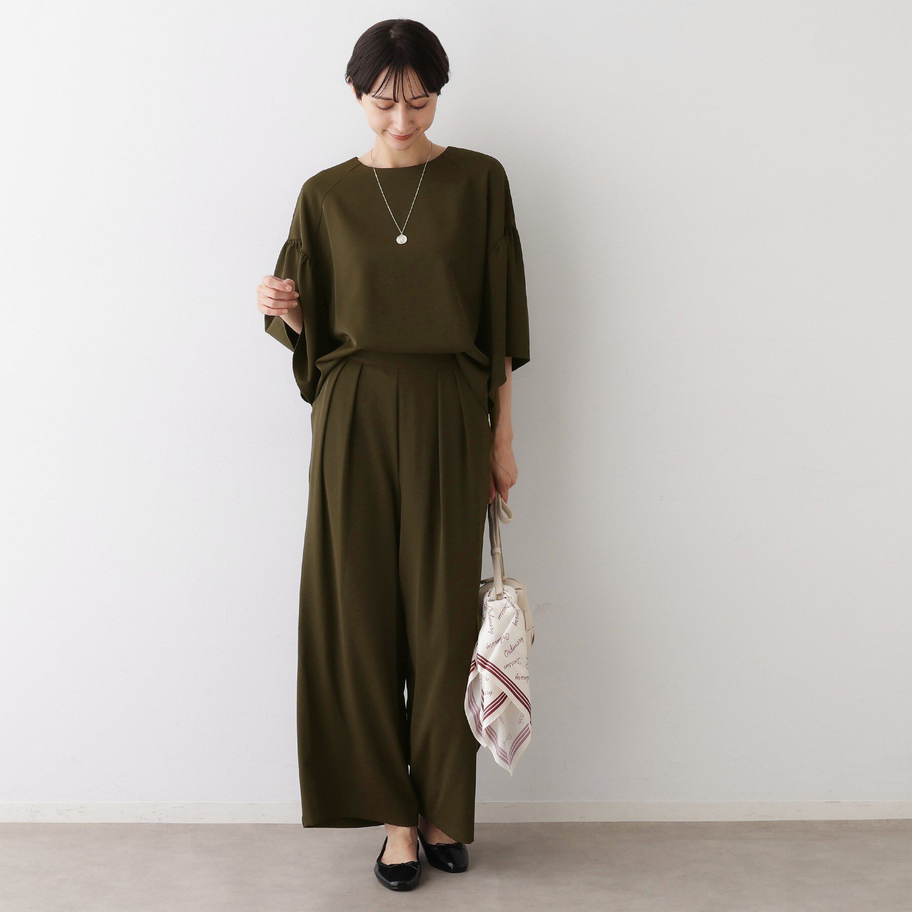 Dessin「【セットアップ可・洗える】ダブルタックワイドパンツ」|その他|