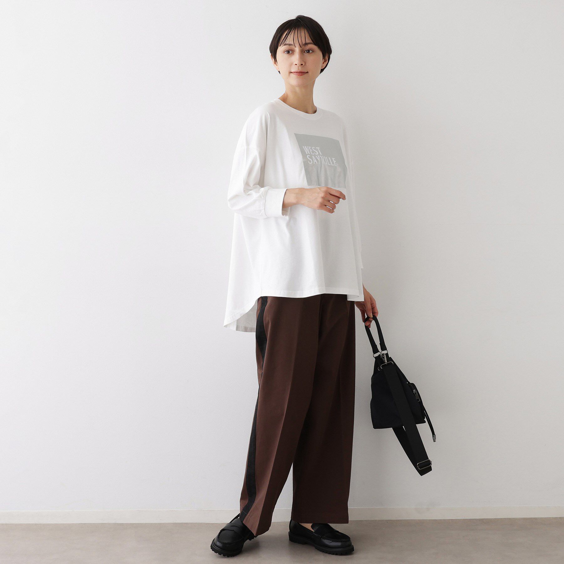 Dessin「【洗える】箔プリントロングTシャツ」|Tシャツ・カットソー|