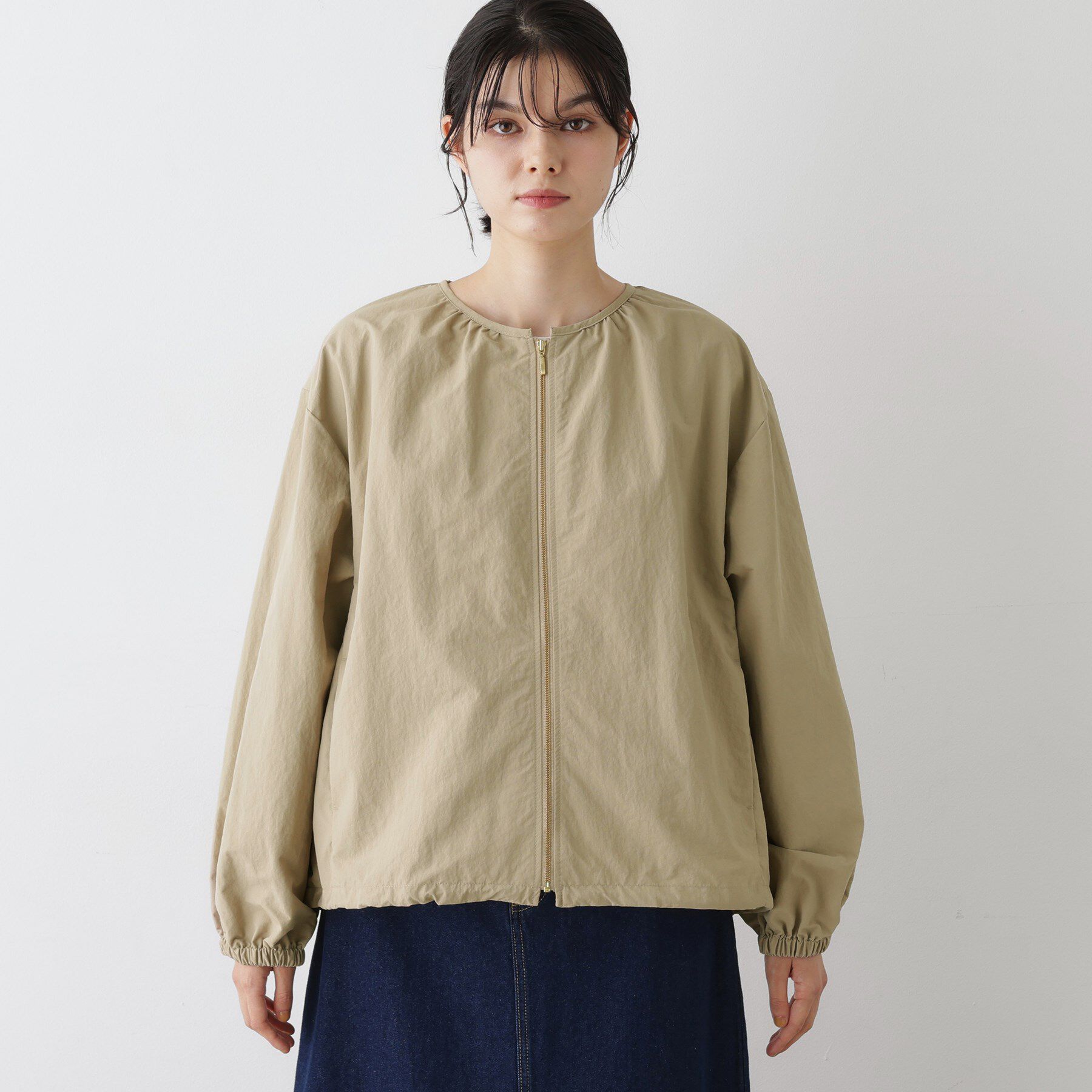 Dessin「【撥水・洗える】クルーネックブルゾン」|ブルゾン・スタジャン|