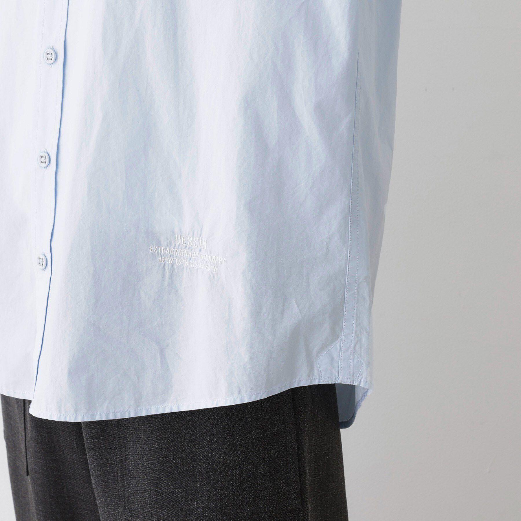 Dessin「【ユニセックス/洗える】コットンブロードシャツ」|シャツ・ブラウス|