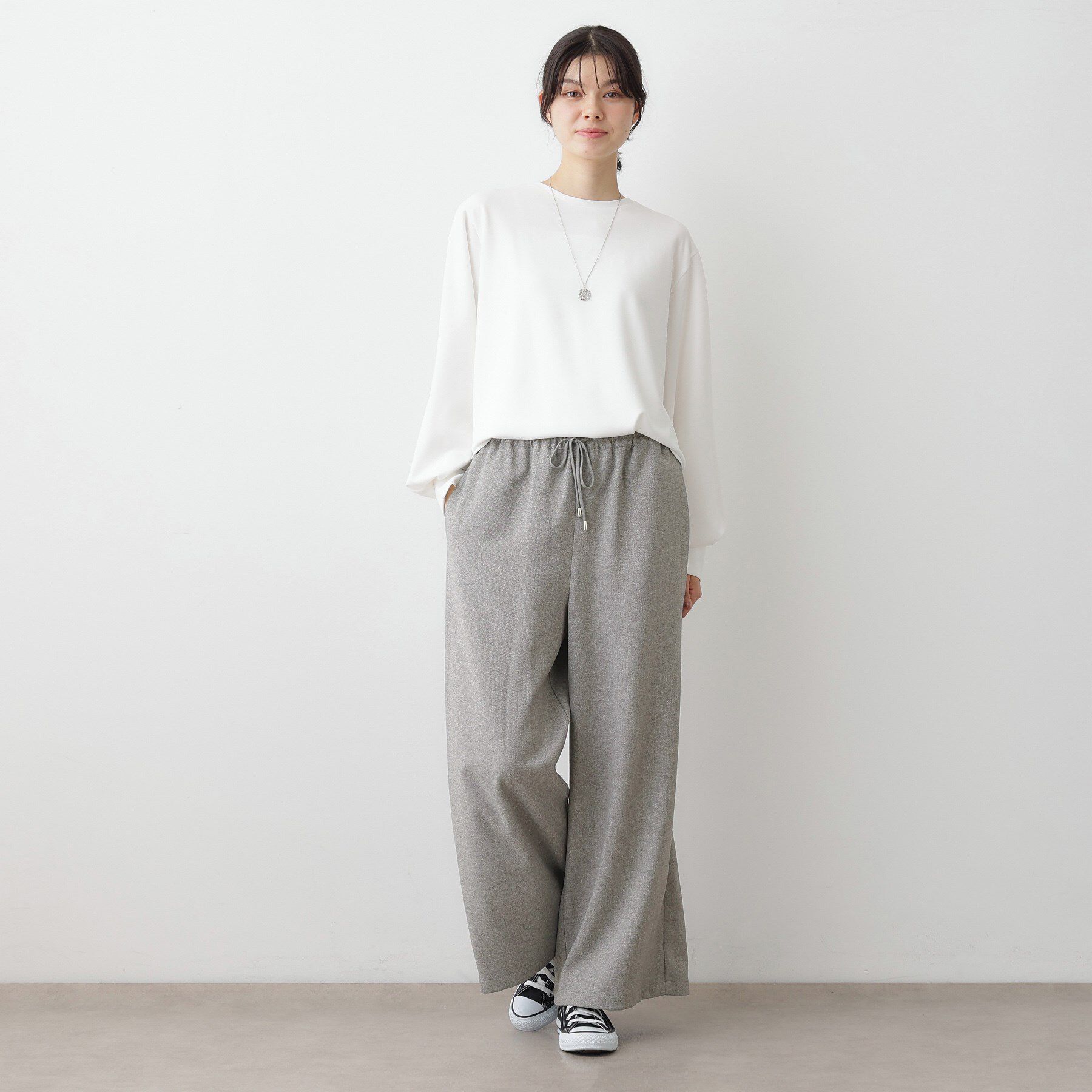 Dessin「【2点セット/ウエストゴム/洗える】ツイストクロスセットアップ」|スーツ|