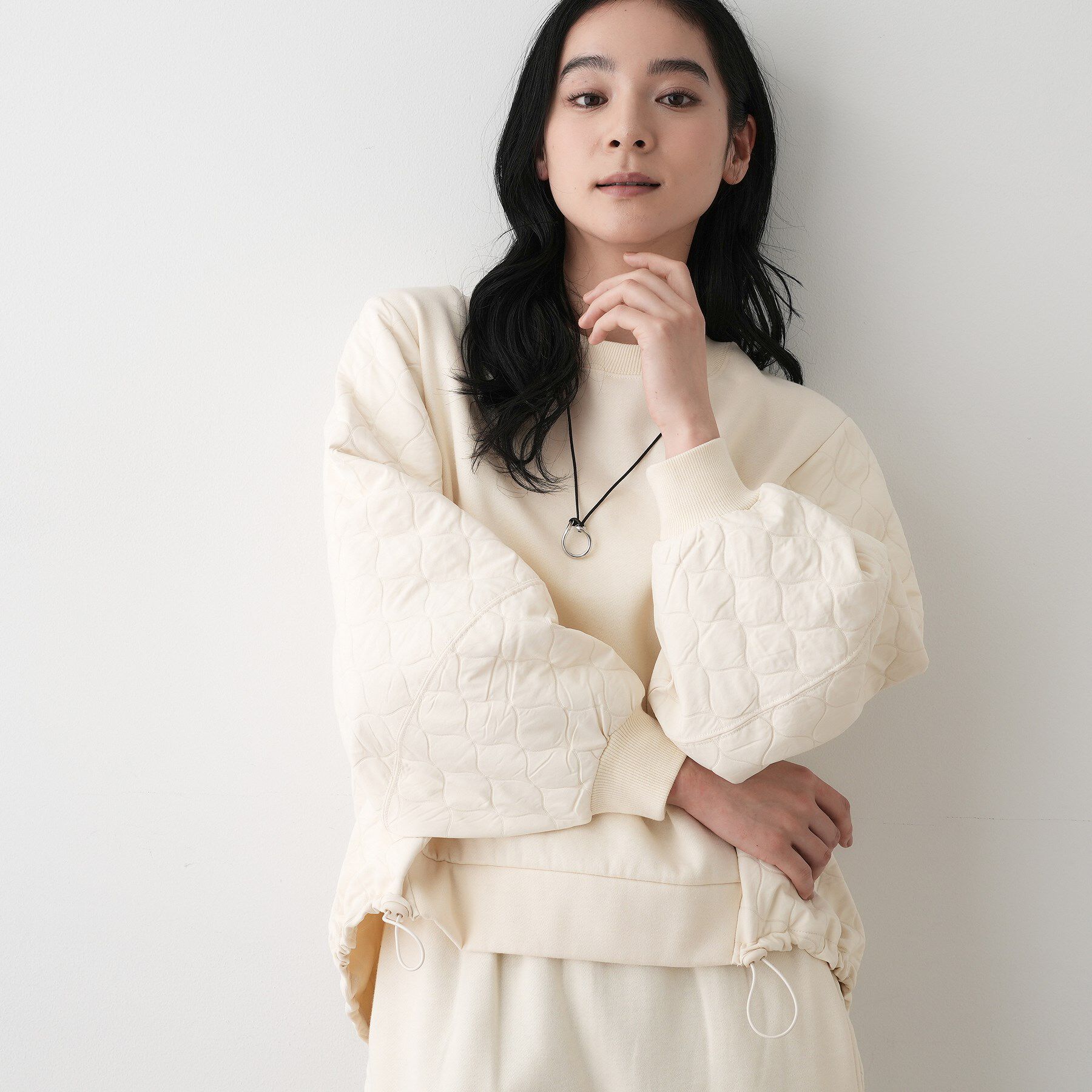 Dessin「【セットアップ可/洗える】裏毛キルトトップス」|Tシャツ・カットソー|