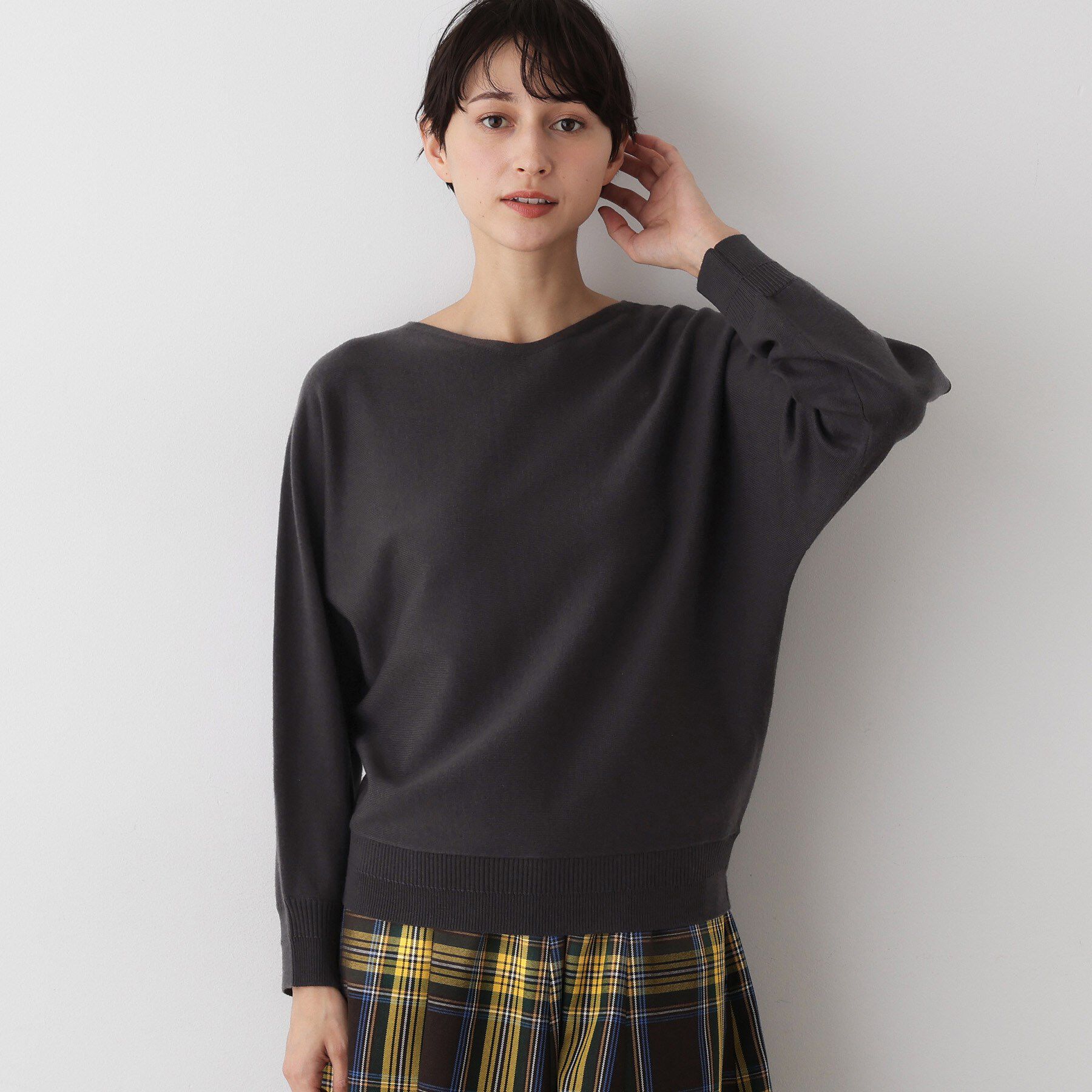 Dessin「【洗える】ウールブレンド後ろボタンニット」|ニット・セーター|