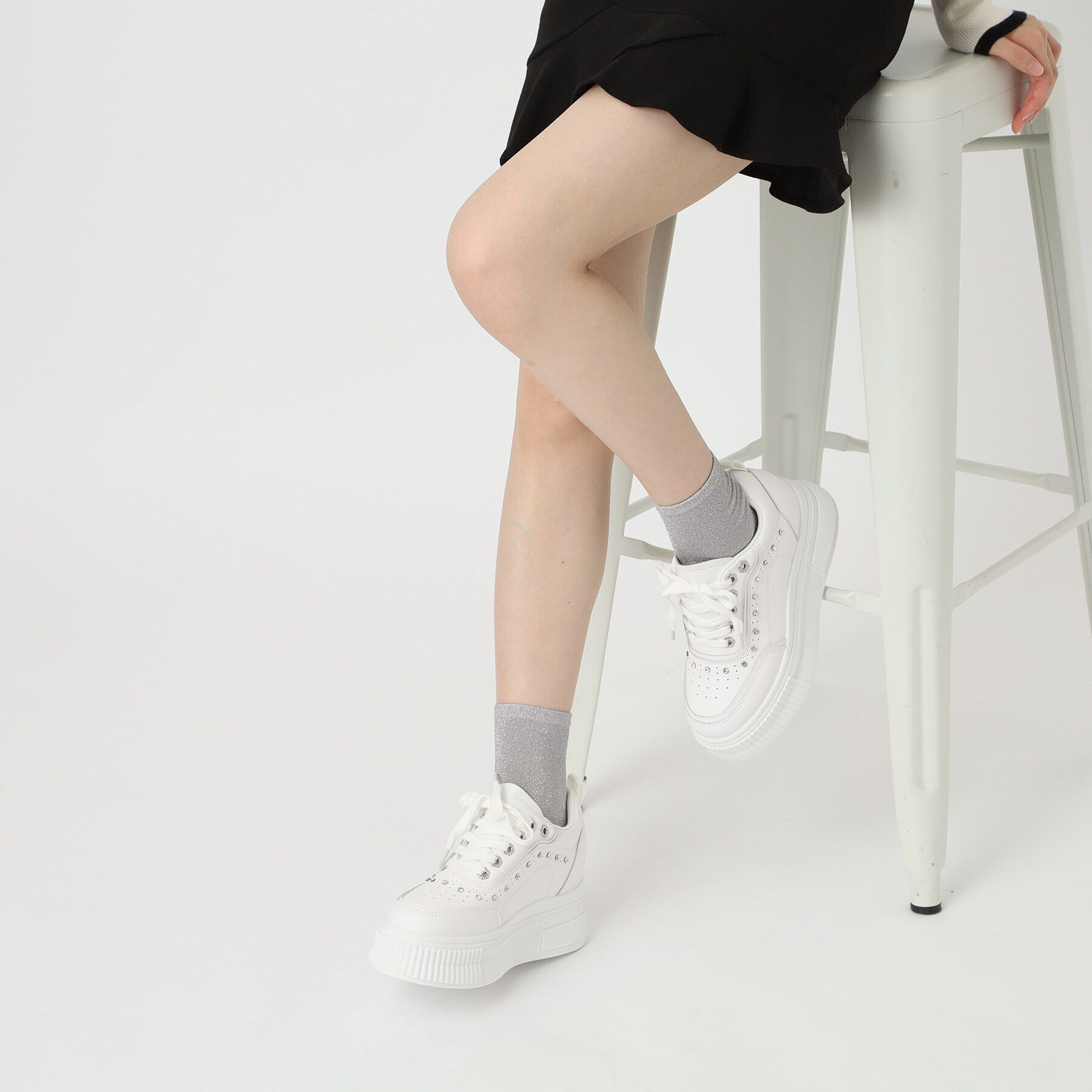 csT&P「軽量厚底インヒールラインストーン付スニーカー」|スニーカー|