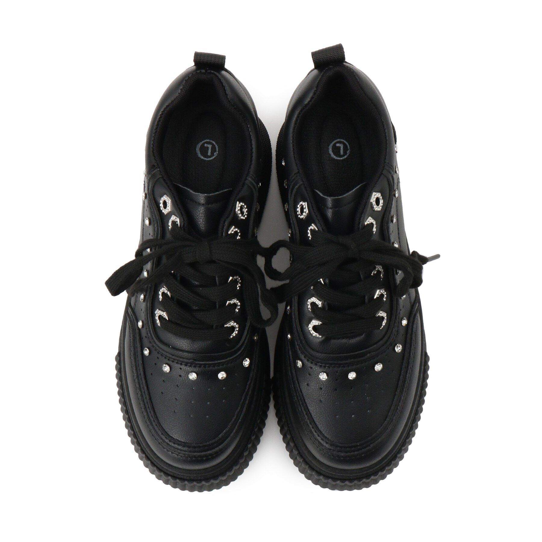 csT&P「軽量厚底インヒールラインストーン付スニーカー」|スニーカー|