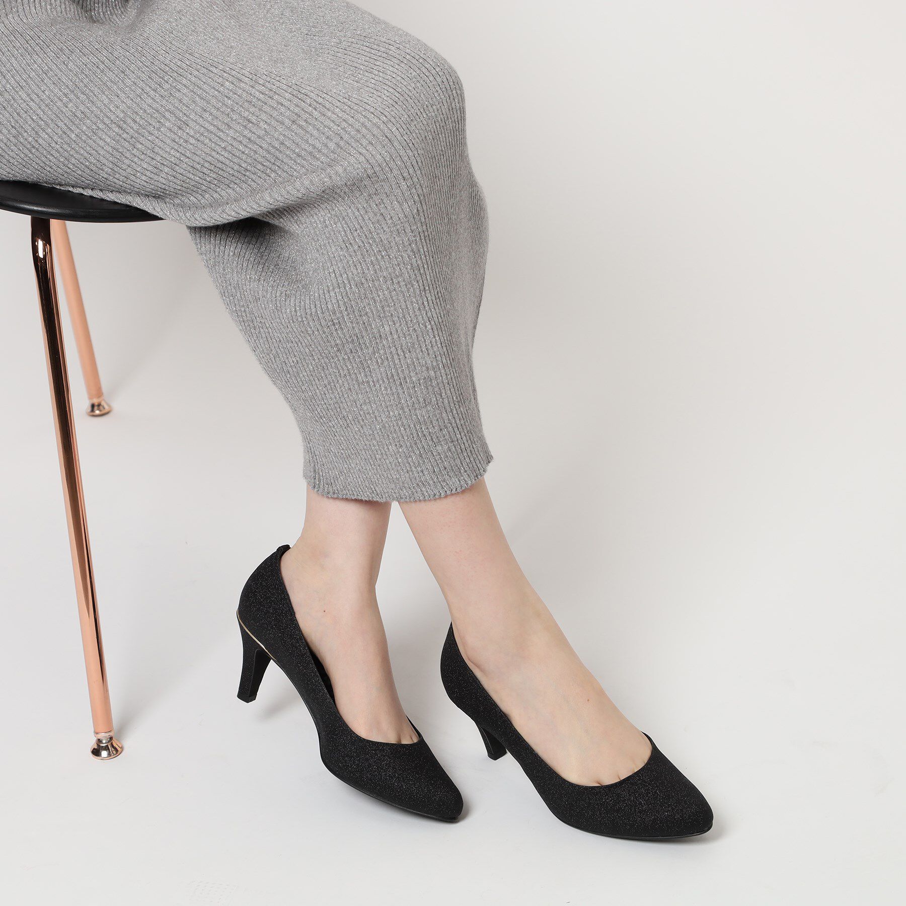 ESPERANZA「【12時間パンプス】約7.5㎝／アソート素材　歩きやすくて疲れにくい」|パンプス|