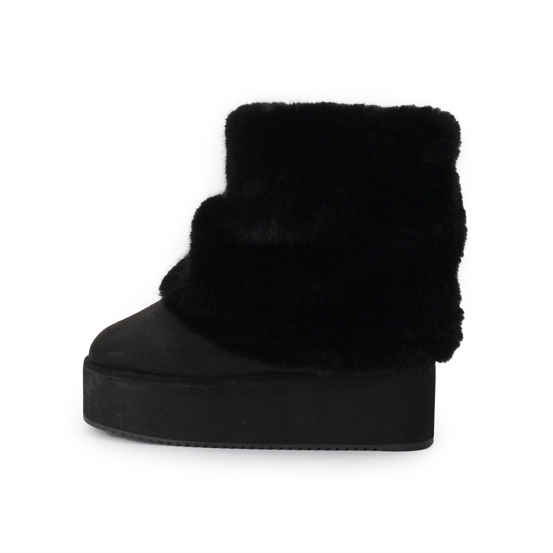 ESPERANZA「【EC先行販売】フェイクファー付き2WAYムートン調ブーツ」|ショートブーツ|