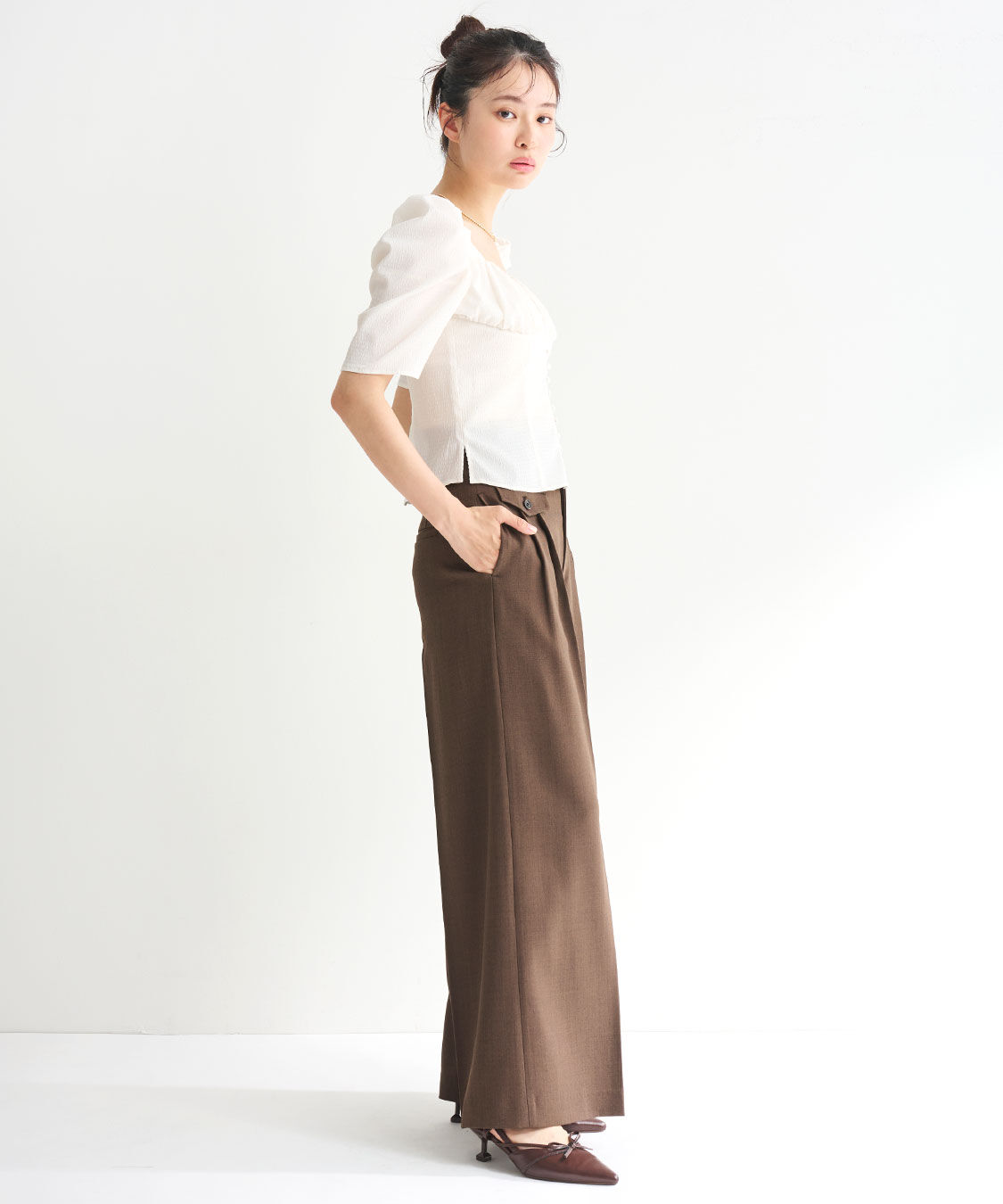 COCO DEAL「パフスリーブビスチェブラウス」|シャツ・ブラウス|