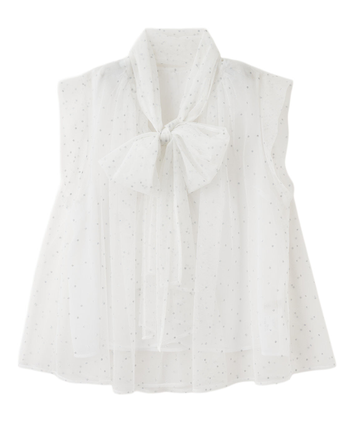COCO DEAL「ドットチュールリボンブラウス」|シャツ・ブラウス|