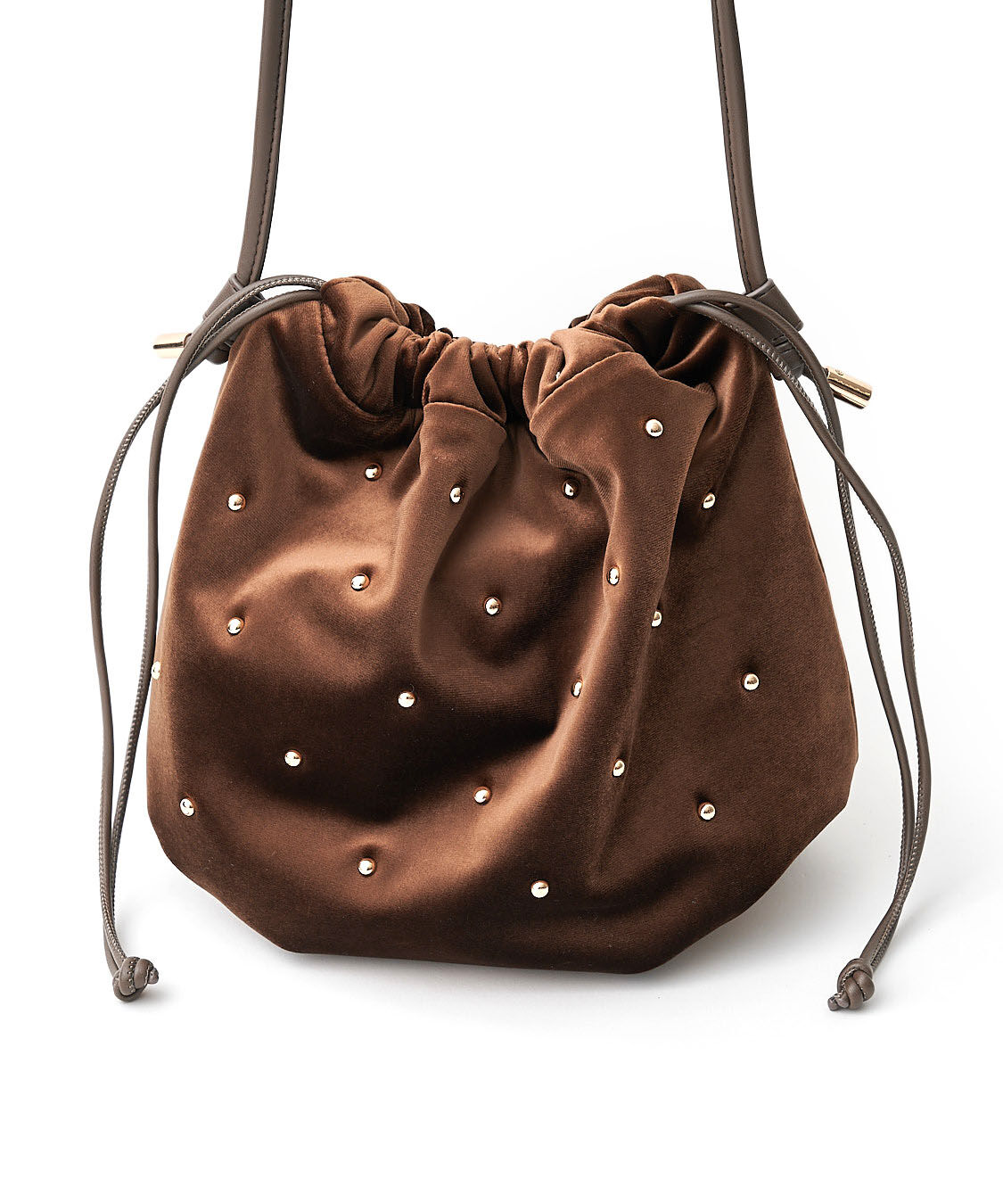 COCO DEAL「スタッズ巾着バッグ」|ショルダー・メッセンジャー|