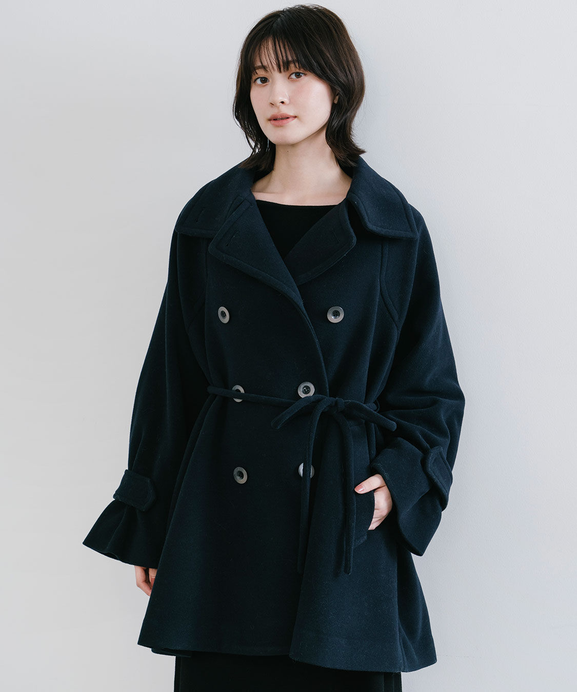COCO DEAL「スタンドカラーミドル丈トレンチコート」|トレンチコート|