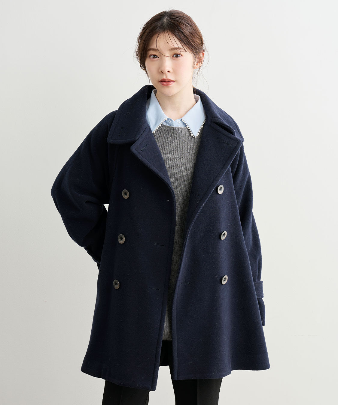 COCO DEAL「スタンドカラーミドル丈トレンチコート」|トレンチコート|