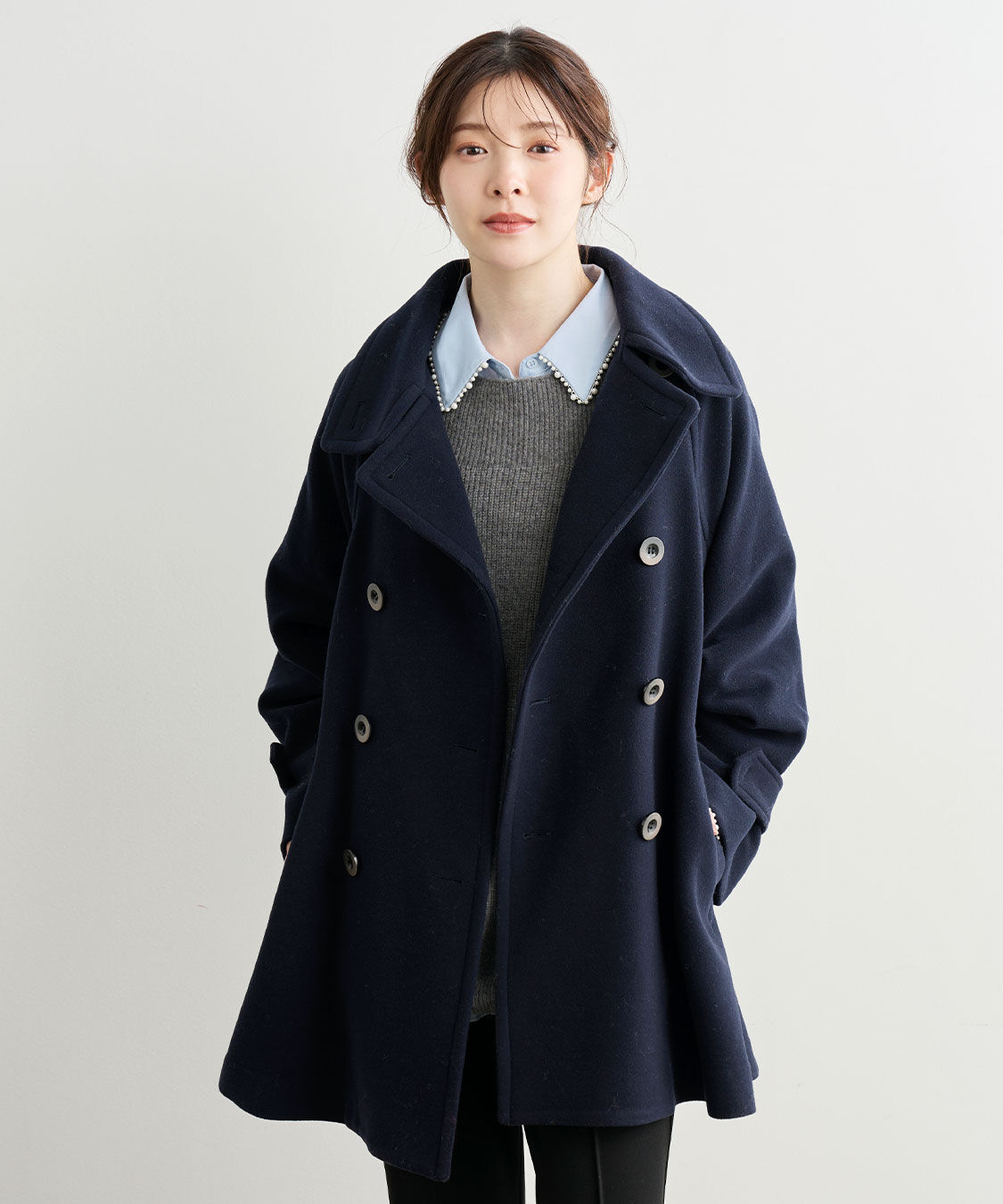 COCO DEAL「スタンドカラーミドル丈トレンチコート」|トレンチコート|