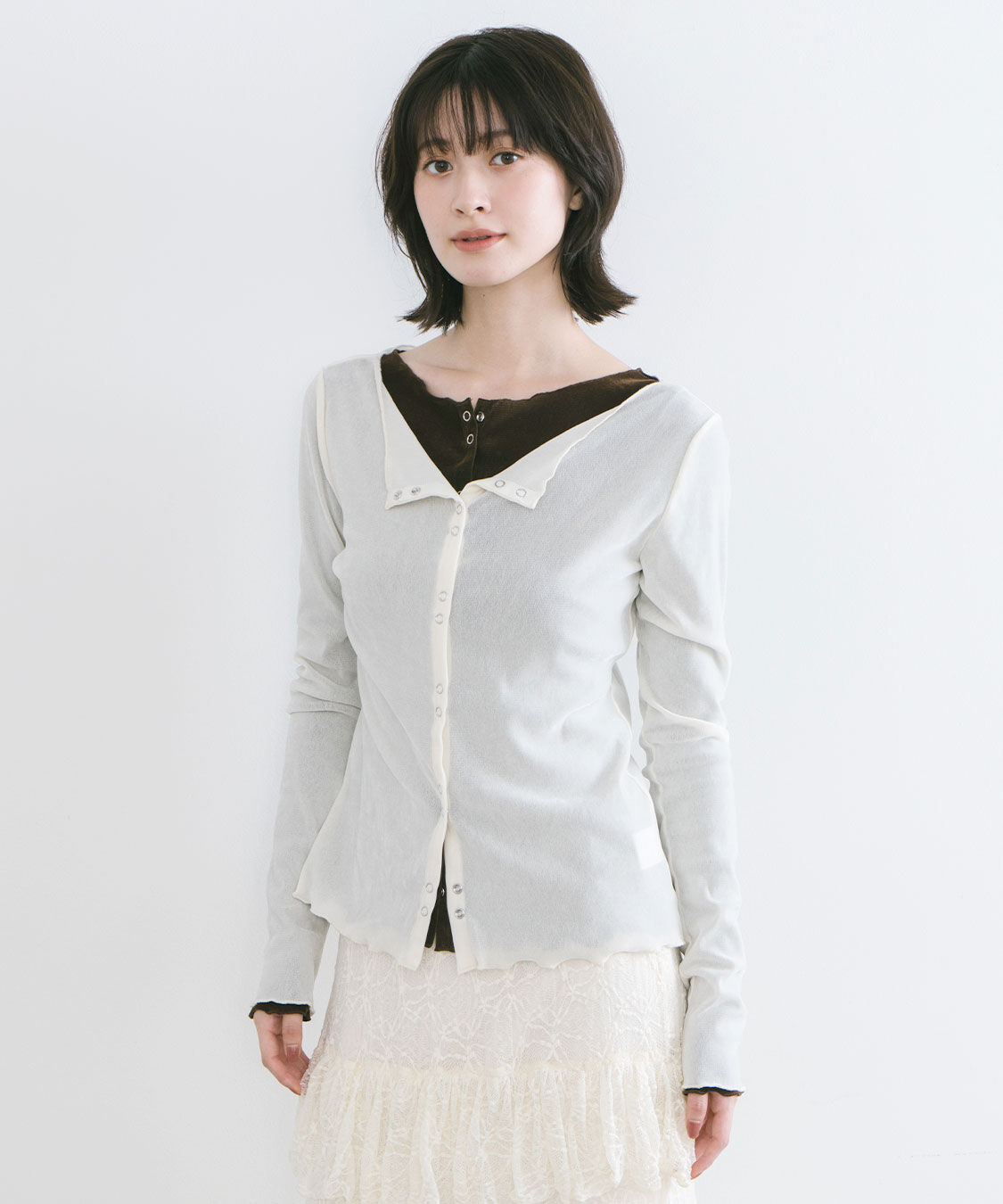 COCO DEAL「フロッキーチュールトップス」|Tシャツ・カットソー|