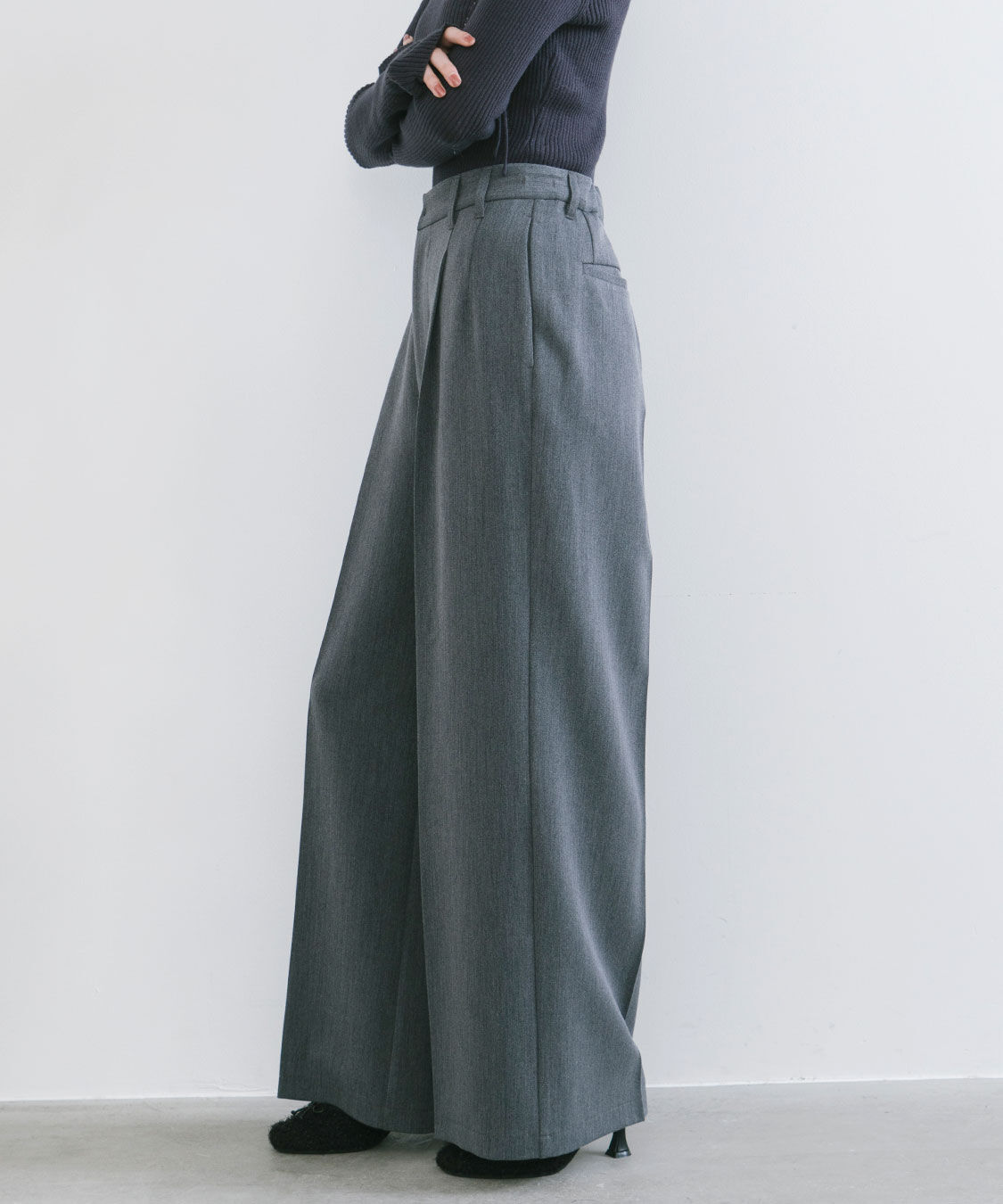 COCO DEAL「タック2WAYスラックスパンツ」|スラックス|