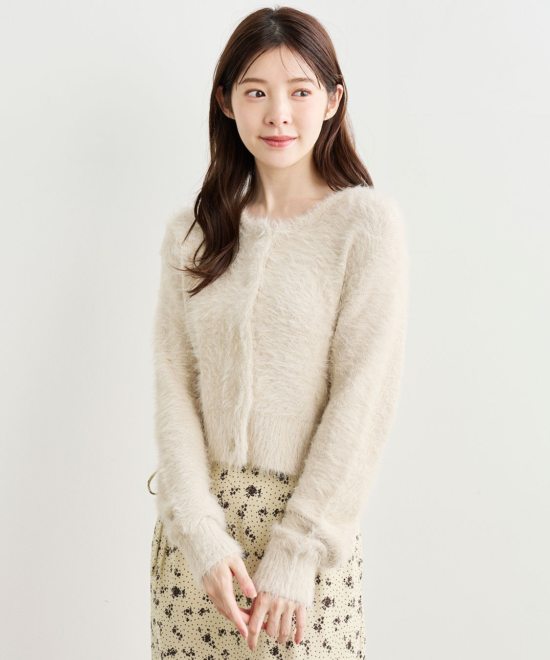 COCO DEAL「フェザーコンパクトニットカーディガン」|ニット・セーター|