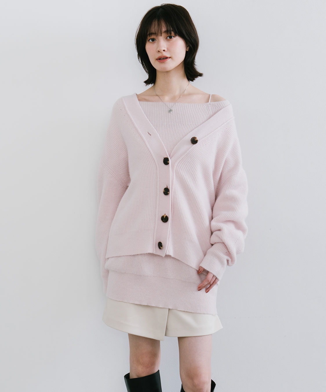 COCO DEAL「ラクーン混ニットミニワンピース」|ワンピース|