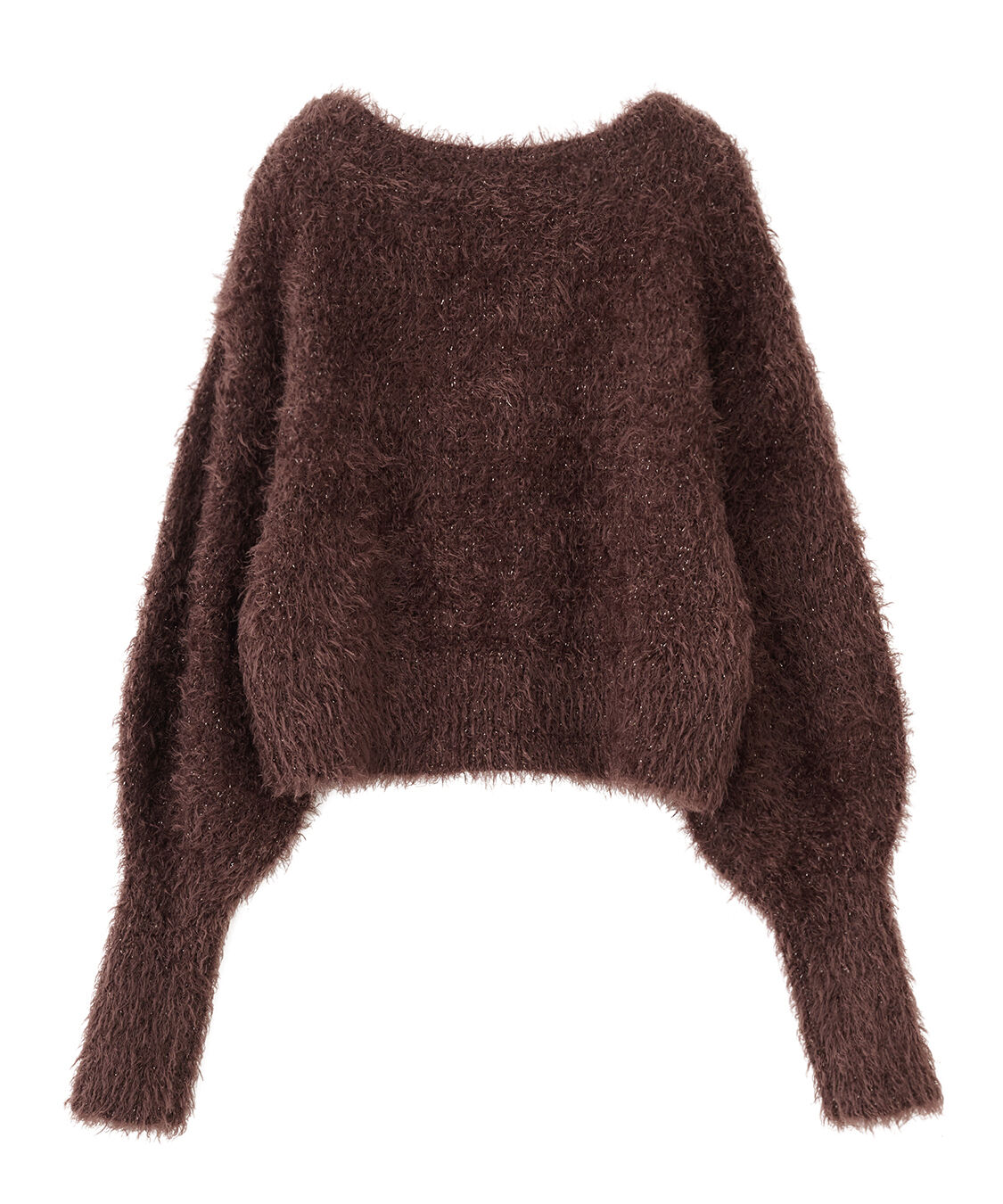 COCO DEAL「ラメフェザーパフスリーブニット」|ニット・セーター|