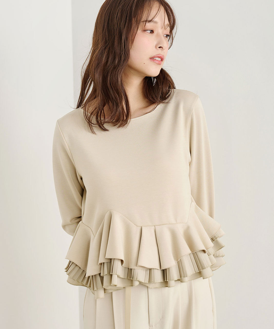 COCO DEAL「ランダムフリルペプラムトップス」|Tシャツ・カットソー|