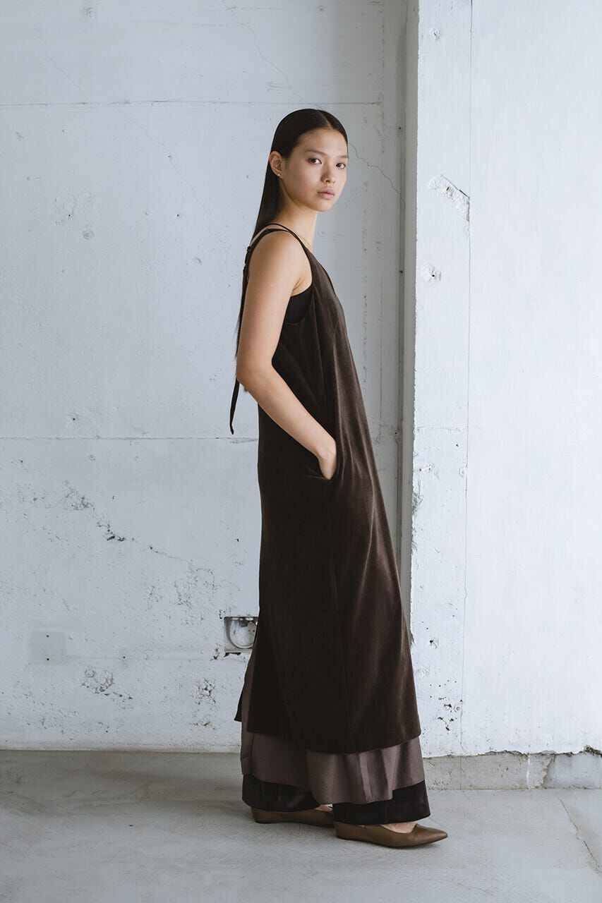 STYLEMIXER「ベロアレイヤーキャミワンピース」|ワンピース|BRN