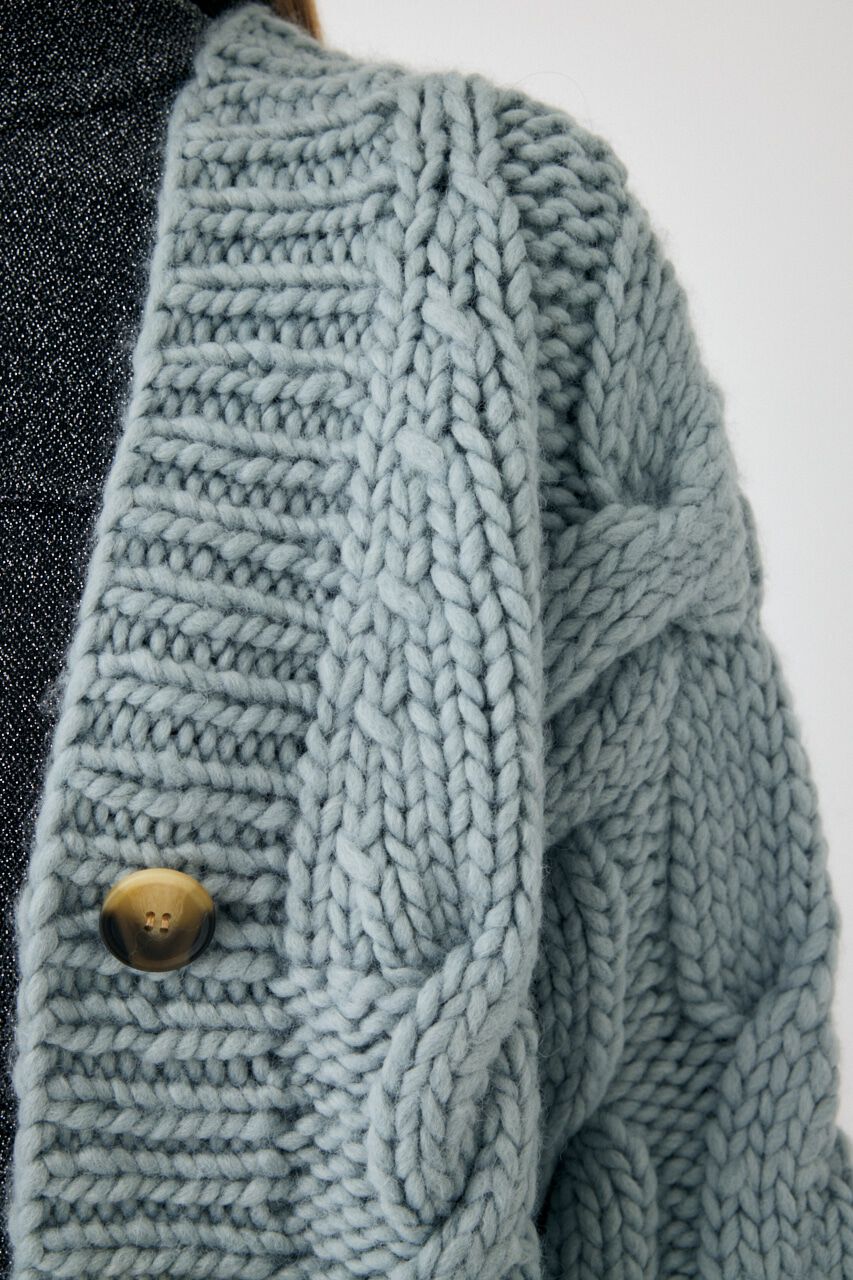 MOUSSY「VOLUME CABLE カーディガン」|カーディガン|