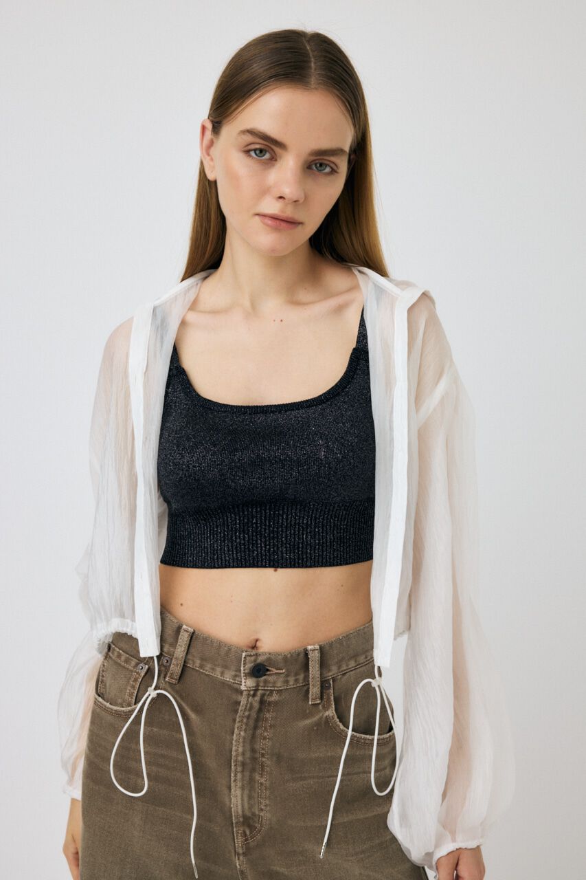 MOUSSY「BOXY ブラトップ」|チューブトップ|BLK