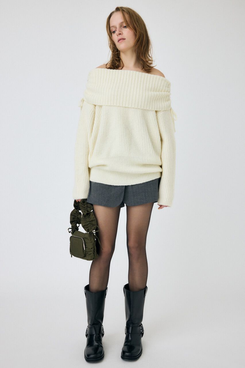 MOUSSY「OFF SHOULDER ルーズプルオーバー」|ニット・セーター|