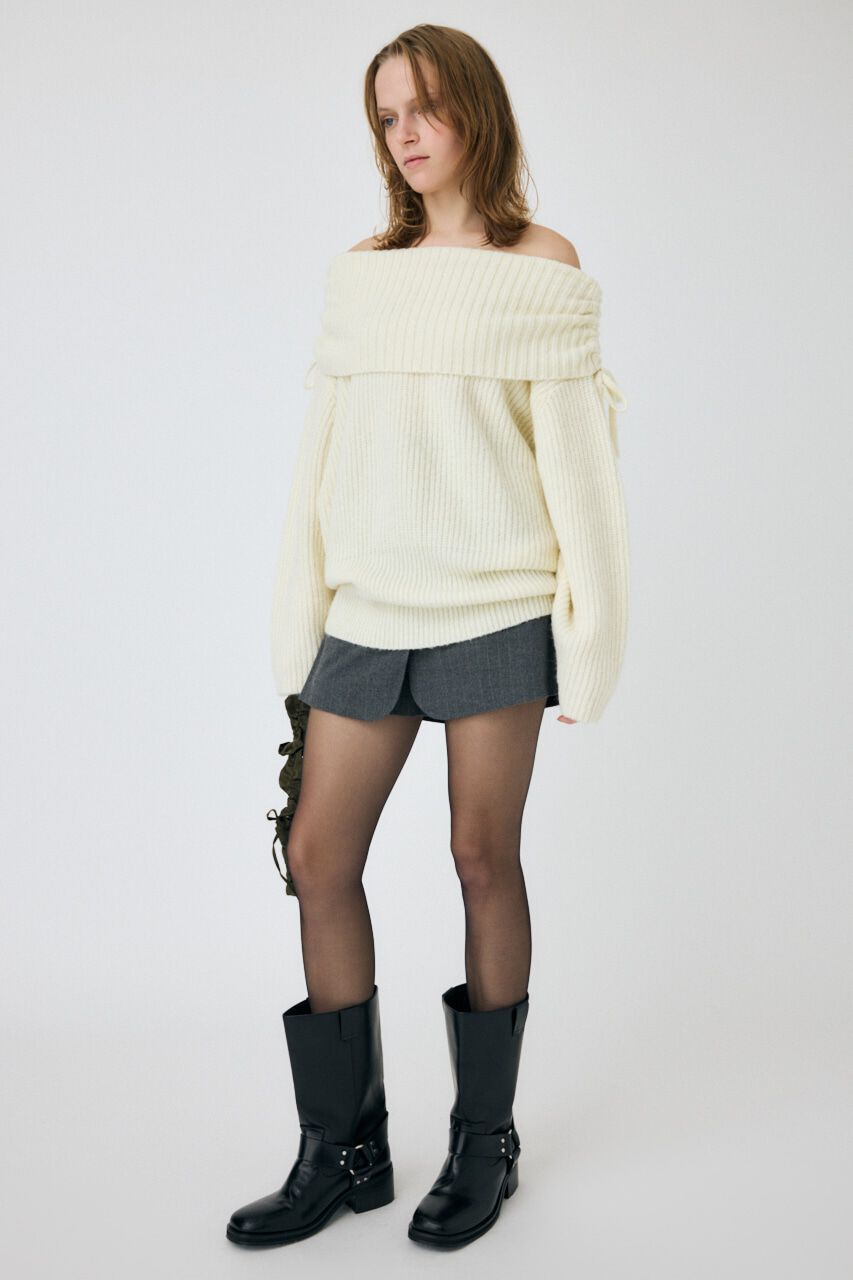 MOUSSY「OFF SHOULDER ルーズプルオーバー」|ニット・セーター|
