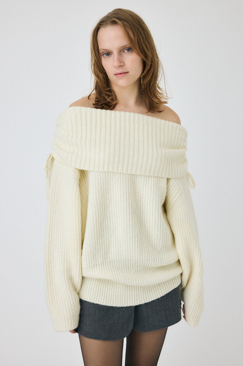 MOUSSY「OFF SHOULDER ルーズプルオーバー」|ニット・セーター|