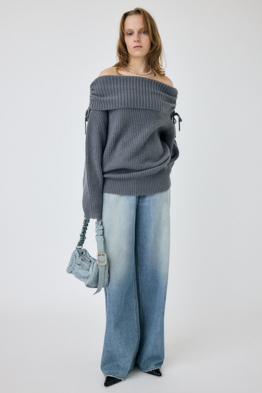 MOUSSY「OFF SHOULDER ルーズプルオーバー」|ニット・セーター|