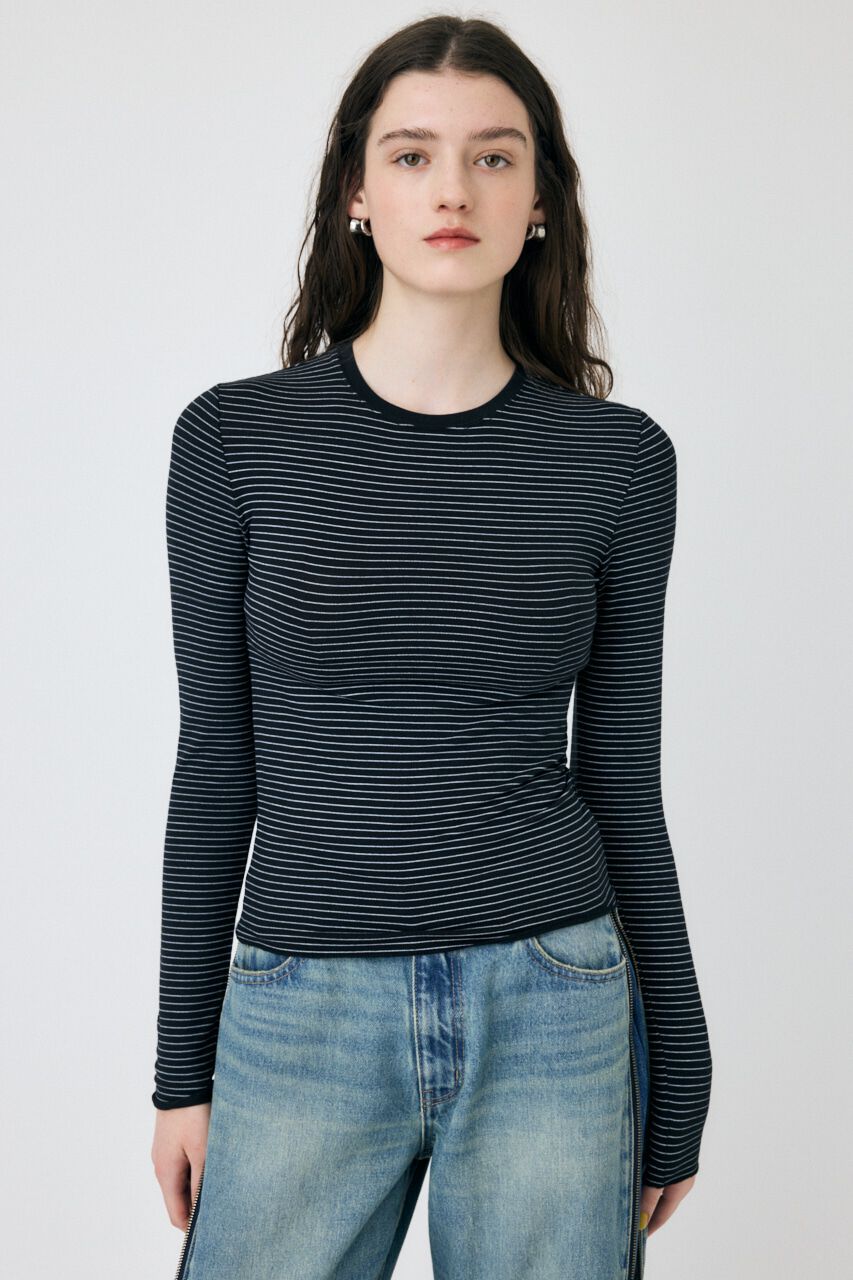 MOUSSY「SOFT TOUCH ロンT」|Tシャツ・カットソー|柄BLK5